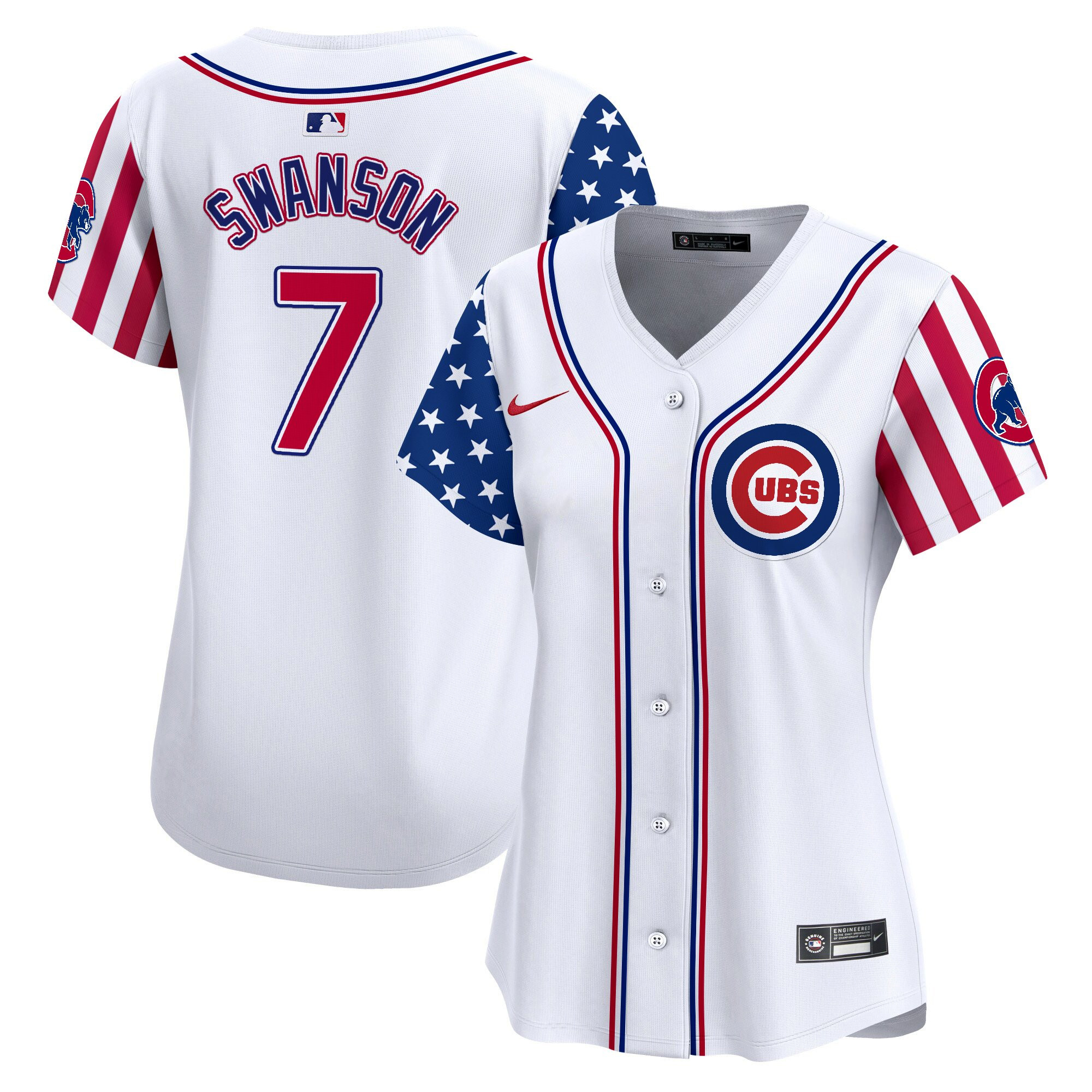 Women's Chicago Cubs 2025 Independence Day Vapor Premier Limited Jersey - All Stitched