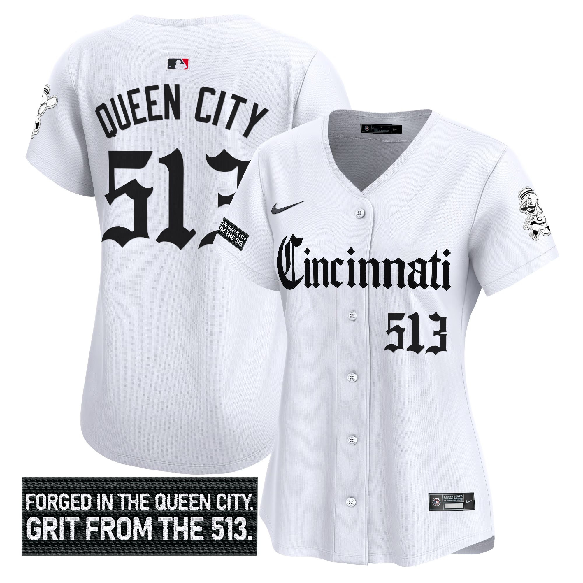 Women's Cincinnati Reds 'Gothic Queen City Edition' Vapor Premier Limited Jersey - All Stitched