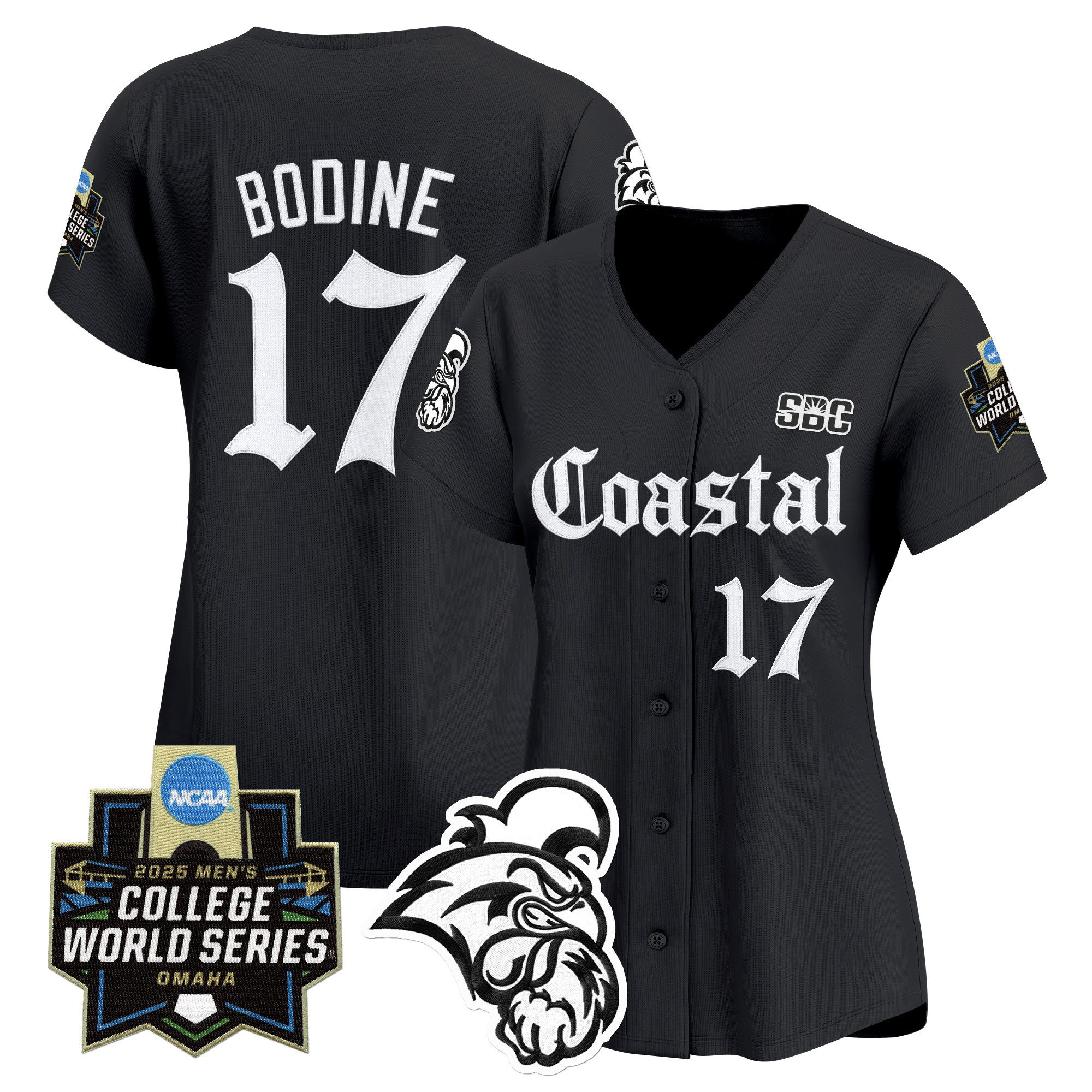 Women's Coastal Carolina Chanticleers 2025 World Series 'Gothic Coastline Edition' Vapor Premier Limited Jersey - All Stitched