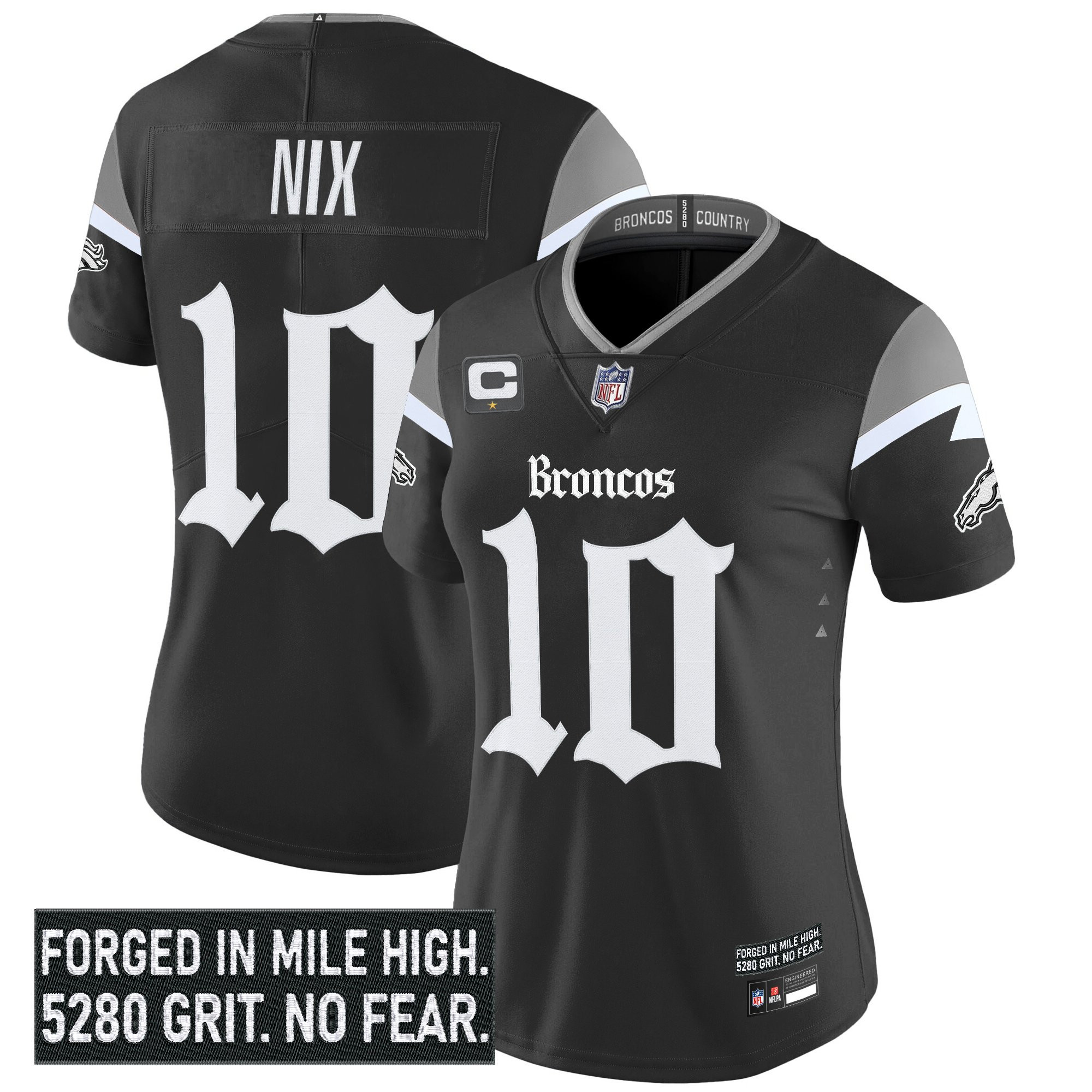 Women's Denver Broncos 'Gothic Mile High Shadows Edition' Vapor Limited Jersey - All Stitched