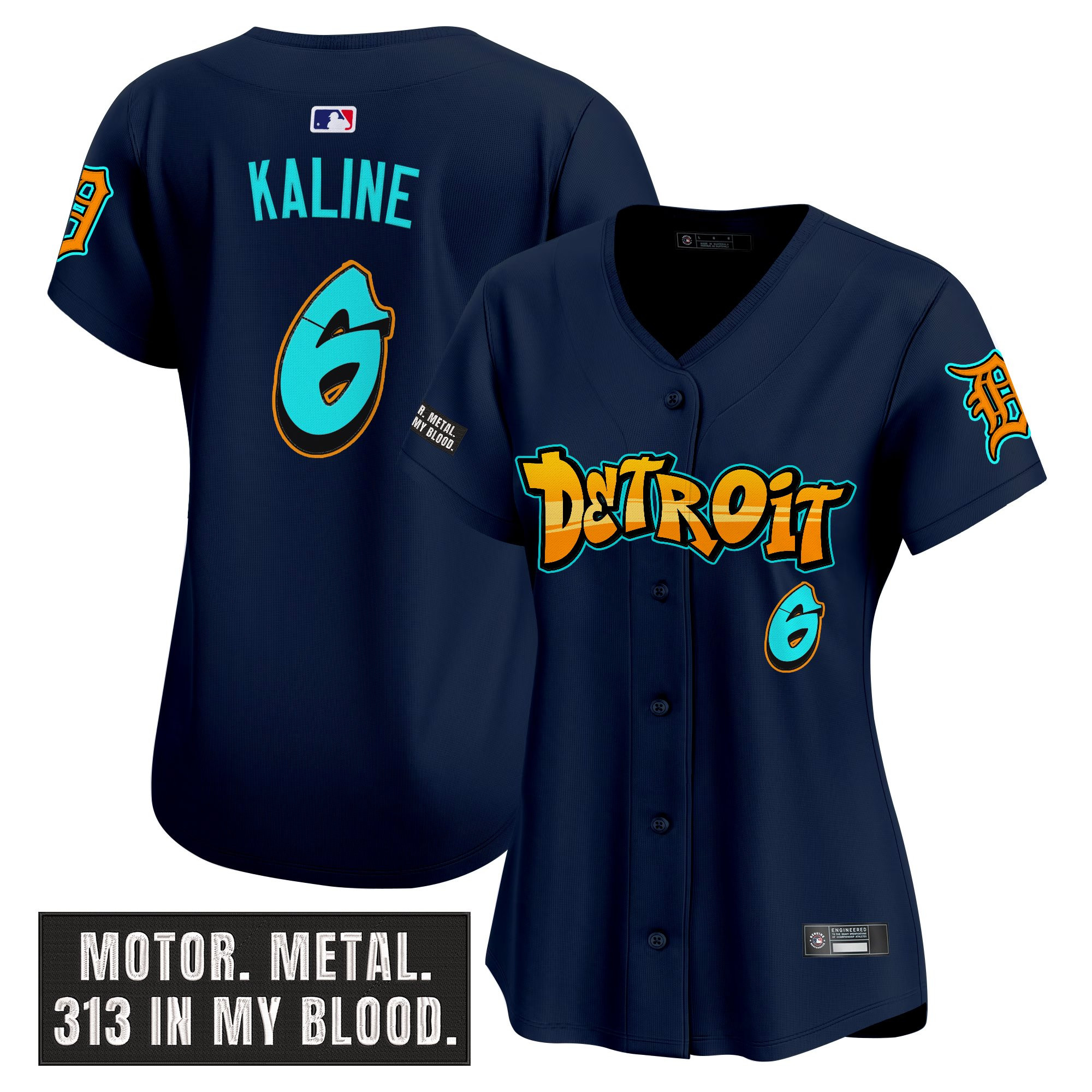 Women's Detroit Tigers 'Graffiti Motor City Edition' Vapor Premier Limited Jersey - All Stitched