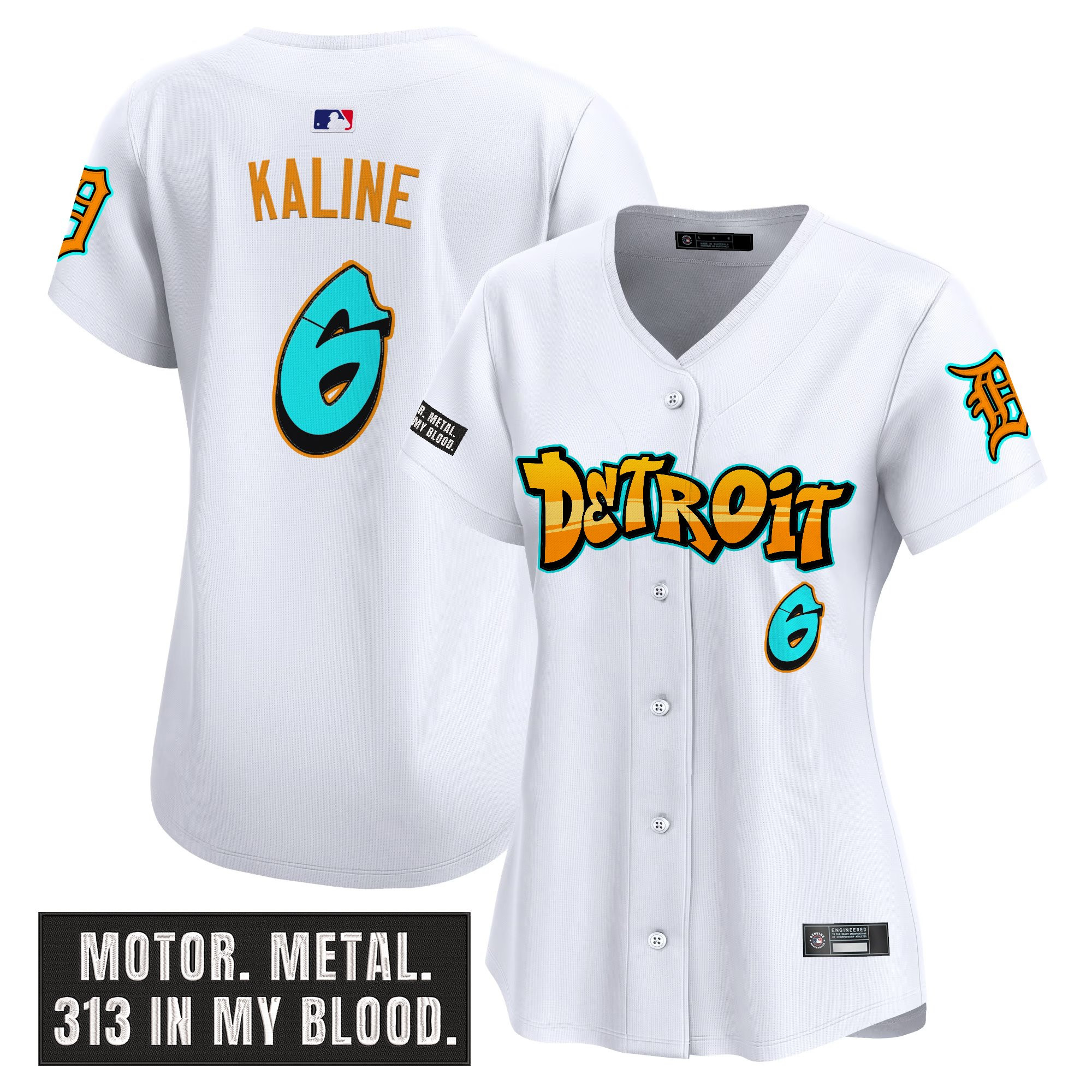Women's Detroit Tigers 'Graffiti Motor City Edition' Vapor Premier Limited Jersey - All Stitched