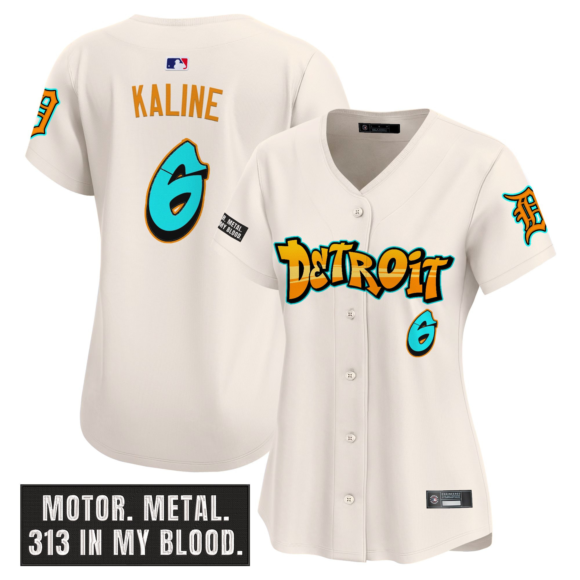 Women's Detroit Tigers 'Graffiti Motor City Edition' Vapor Premier Limited Jersey - All Stitched