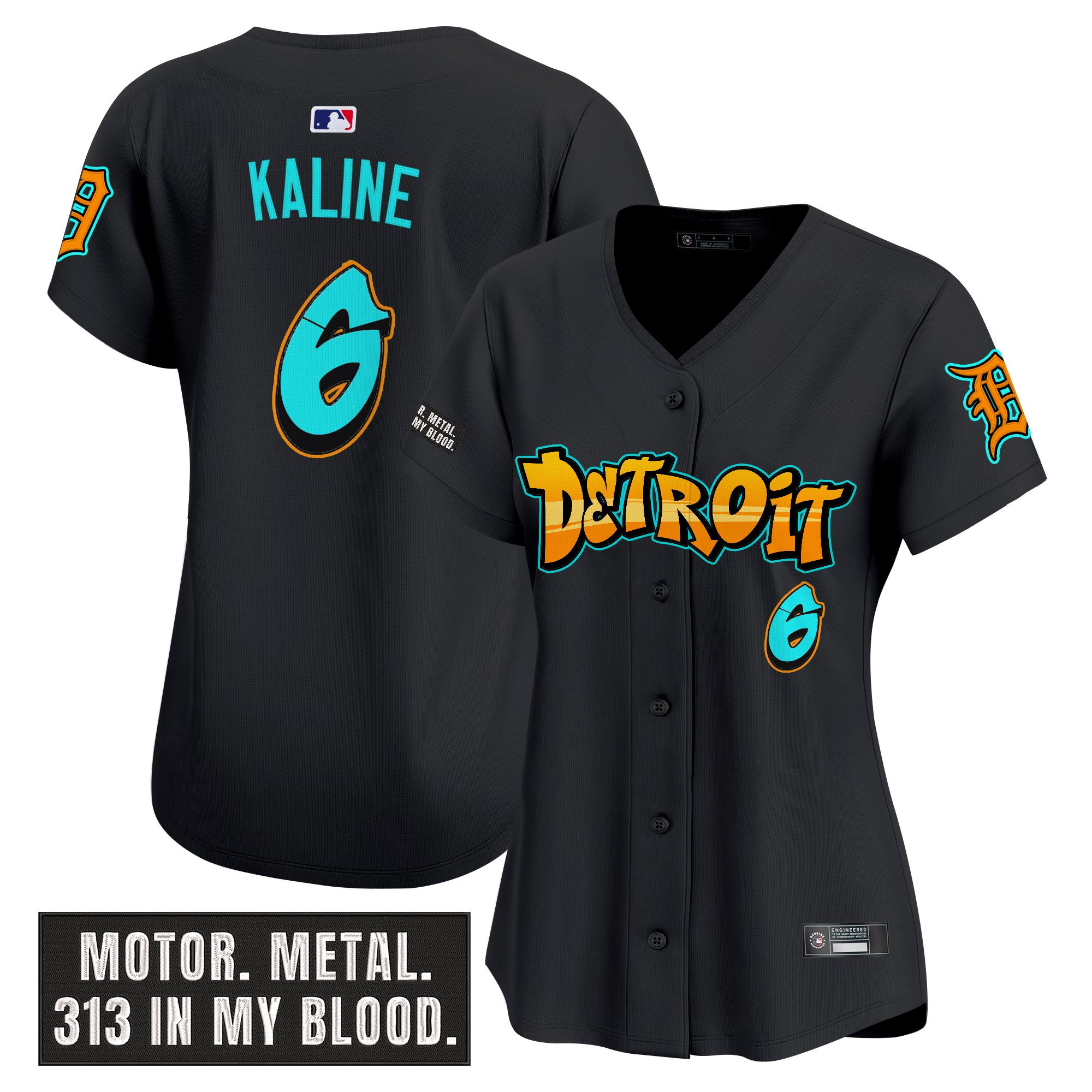 Women's Detroit Tigers 'Graffiti Motor City Edition' Vapor Premier Limited Jersey - All Stitched