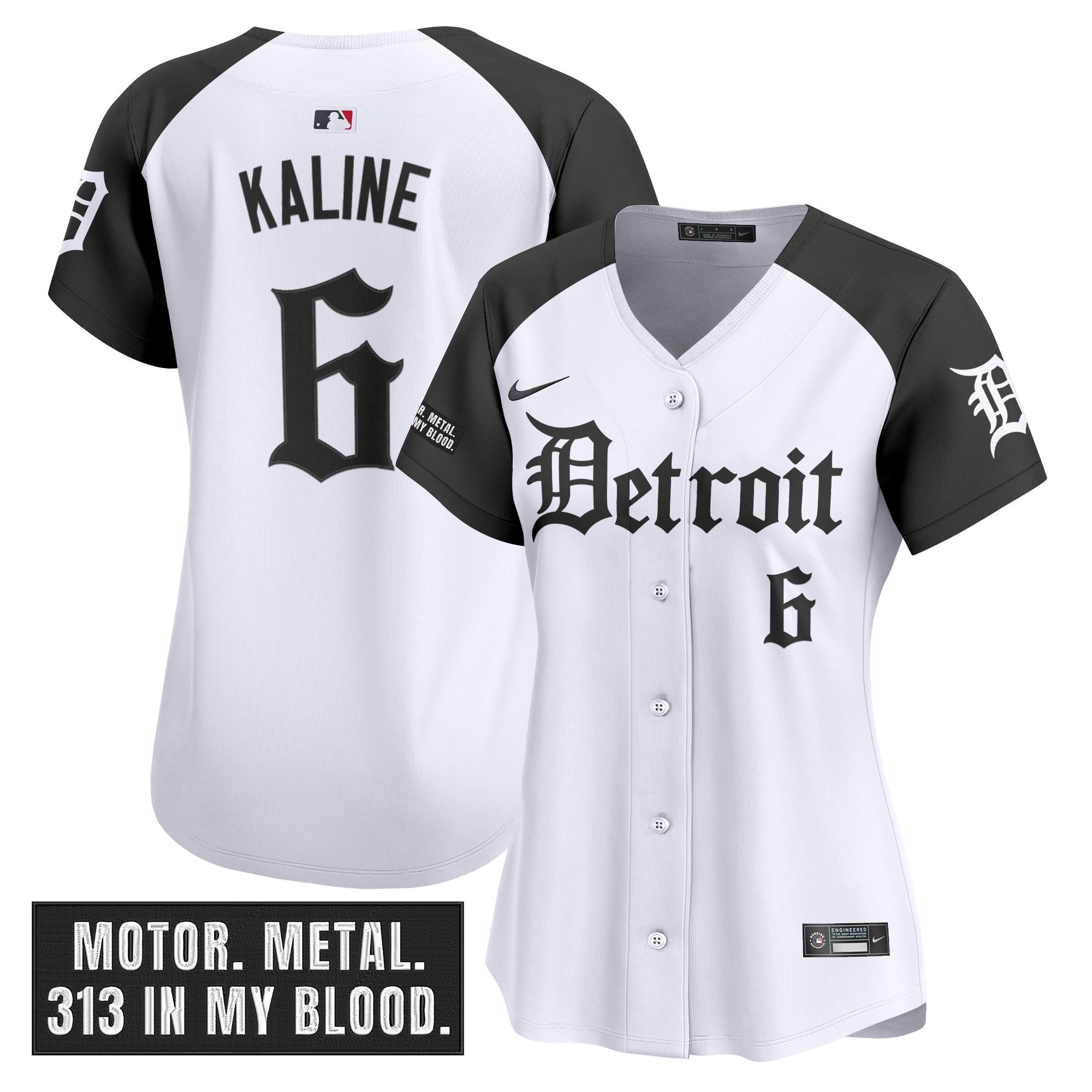 Women's Detroit Tigers 'Motor Gothic Edition' Vapor Premier Limited Jersey - All Stitched