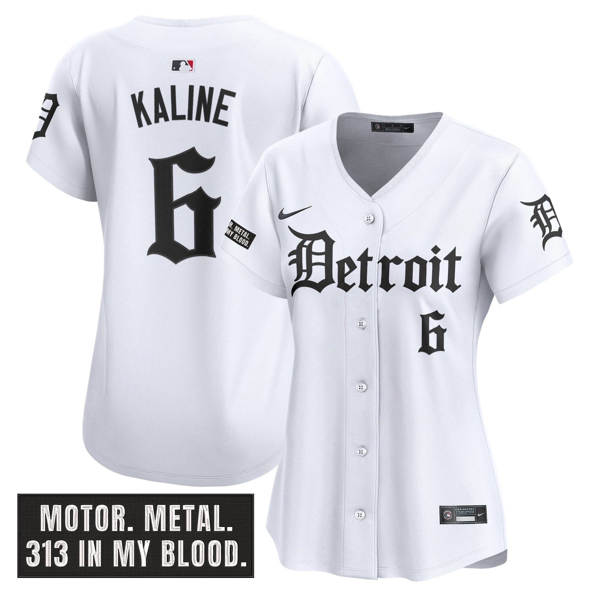 Women's Detroit Tigers 'Motor Gothic Edition' Vapor Premier Limited Jersey - All Stitched