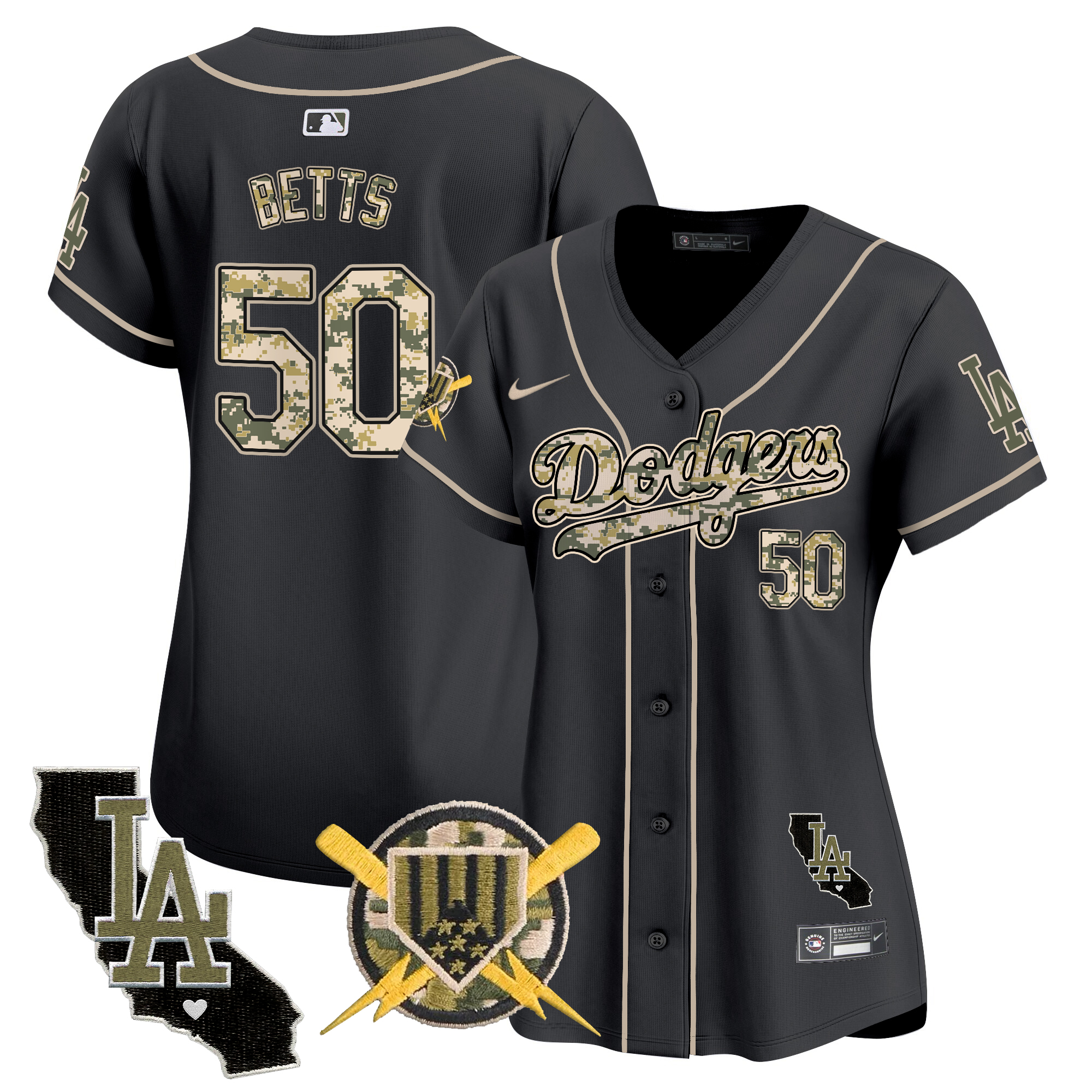 Women's Dodgers Armed Forces Day Vapor Premier Limited Jersey - All Stitched