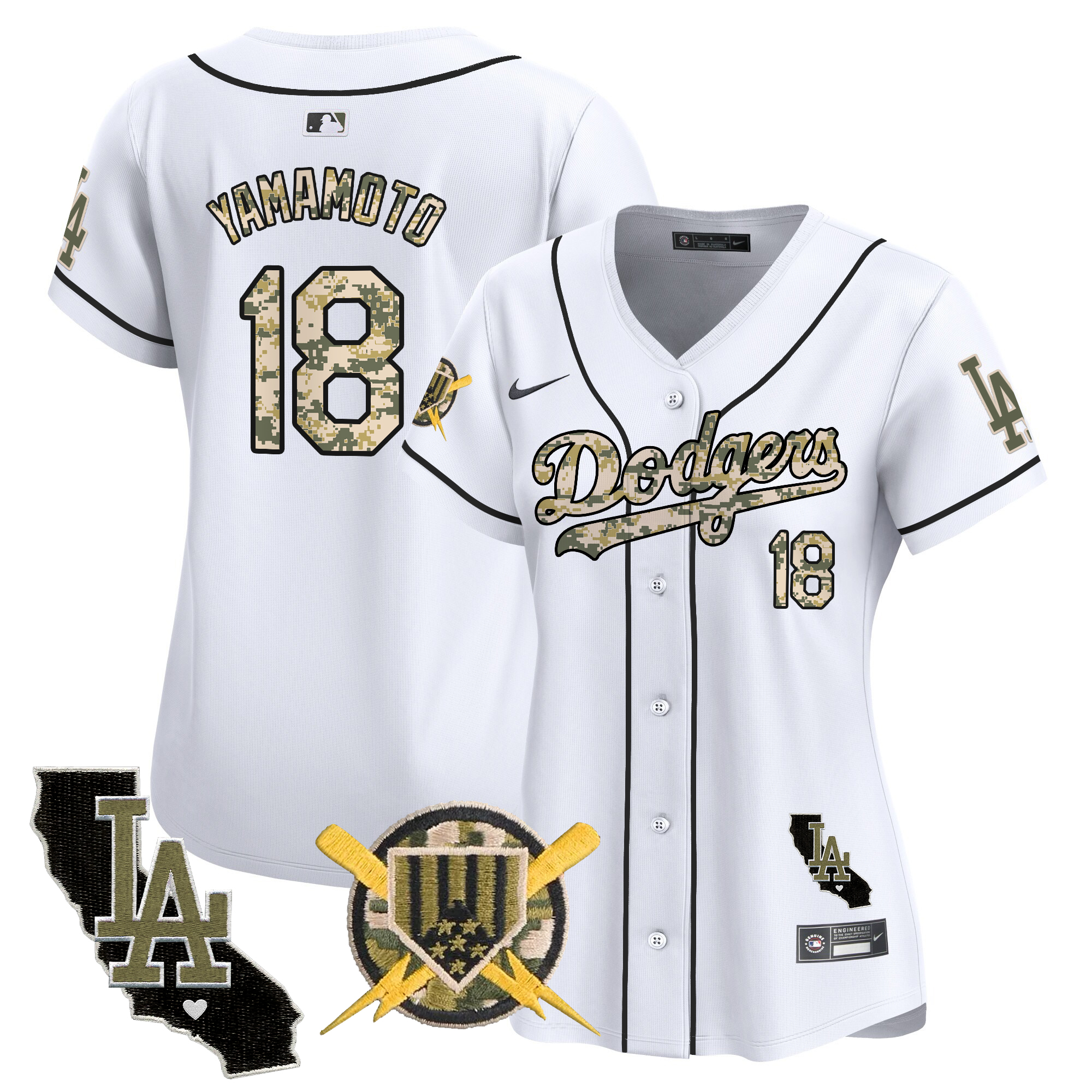 Women's Dodgers Armed Forces Day Vapor Premier Limited Jersey - All Stitched