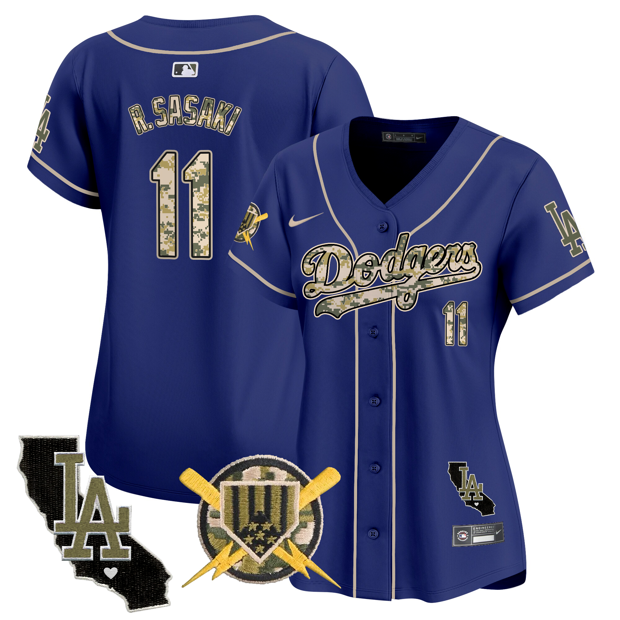 Women's Dodgers Armed Forces Day Vapor Premier Limited Jersey - All Stitched