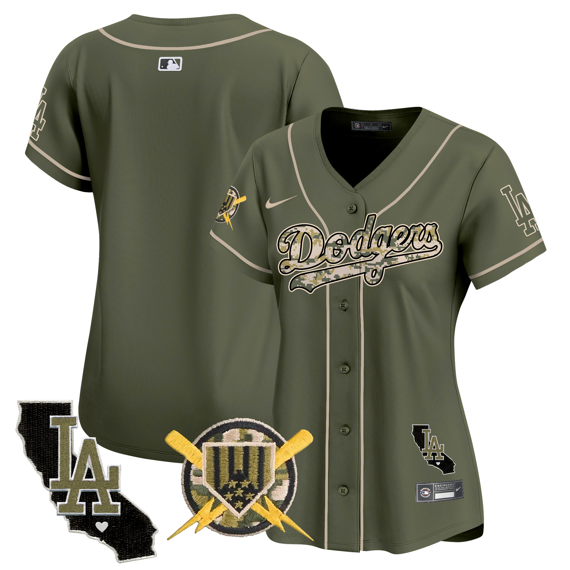 Women's Dodgers Armed Forces Day Vapor Premier Limited Jersey - All Stitched