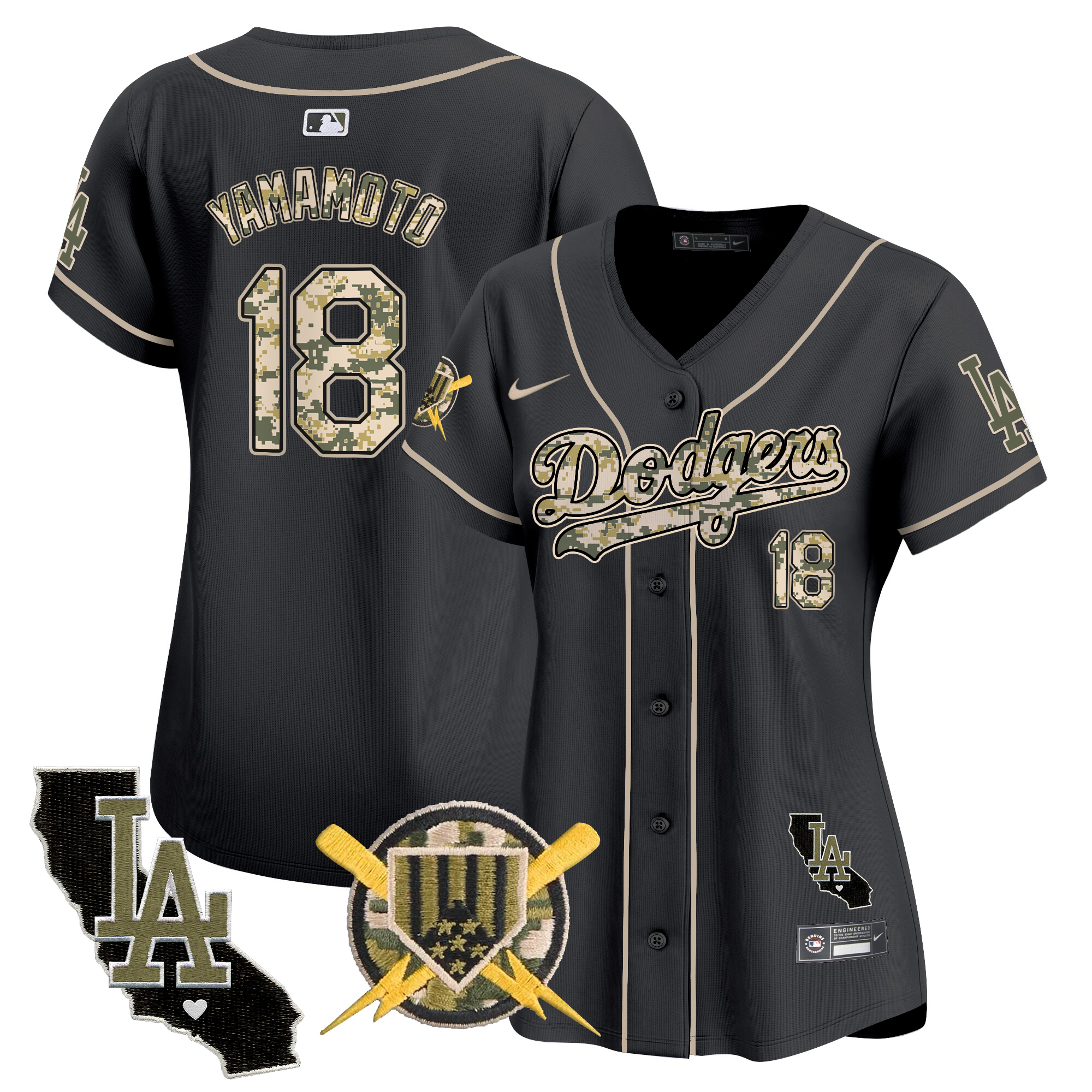 Women's Dodgers Armed Forces Day Vapor Premier Limited Jersey - All Stitched