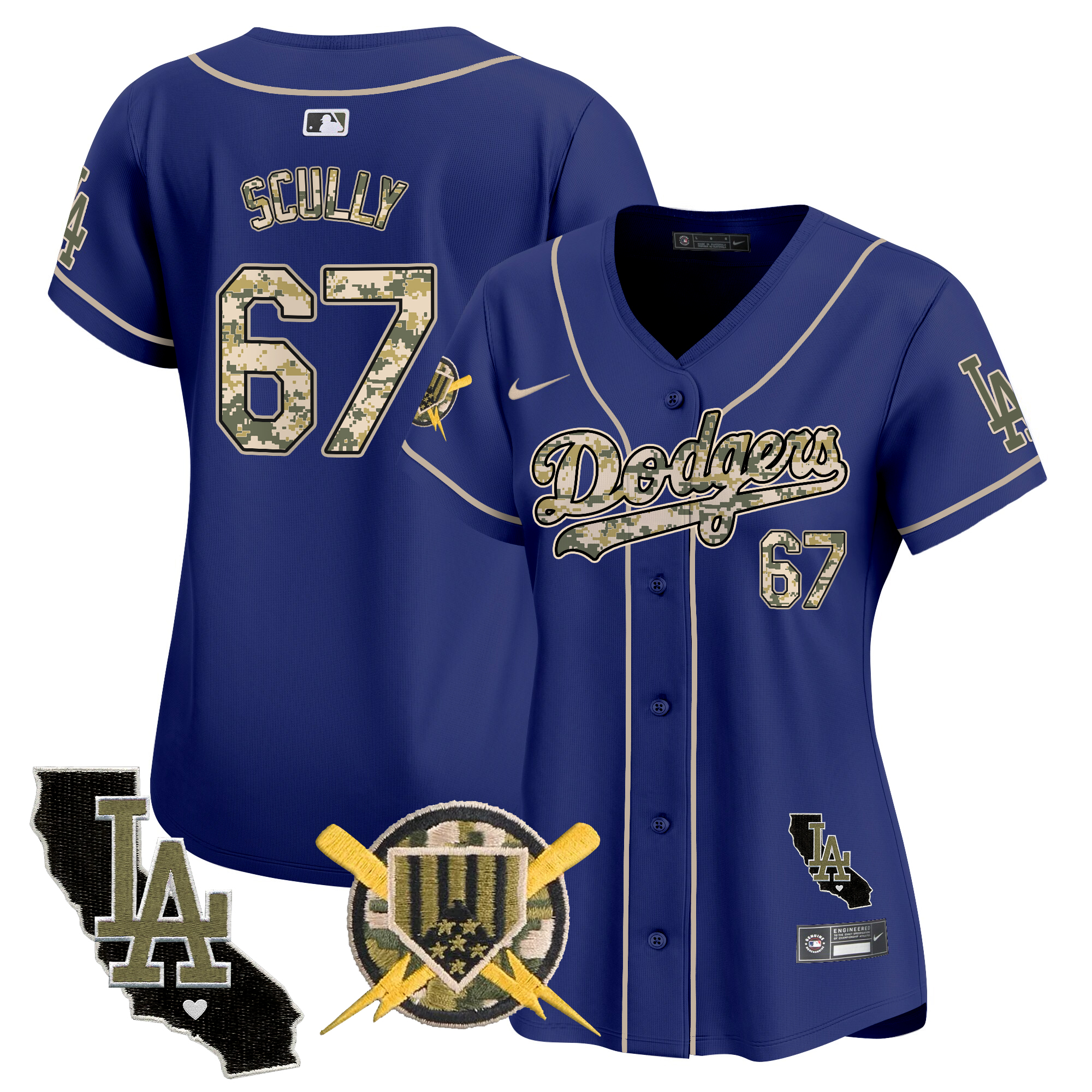 Women's Dodgers Armed Forces Day Vapor Premier Limited Jersey - All Stitched