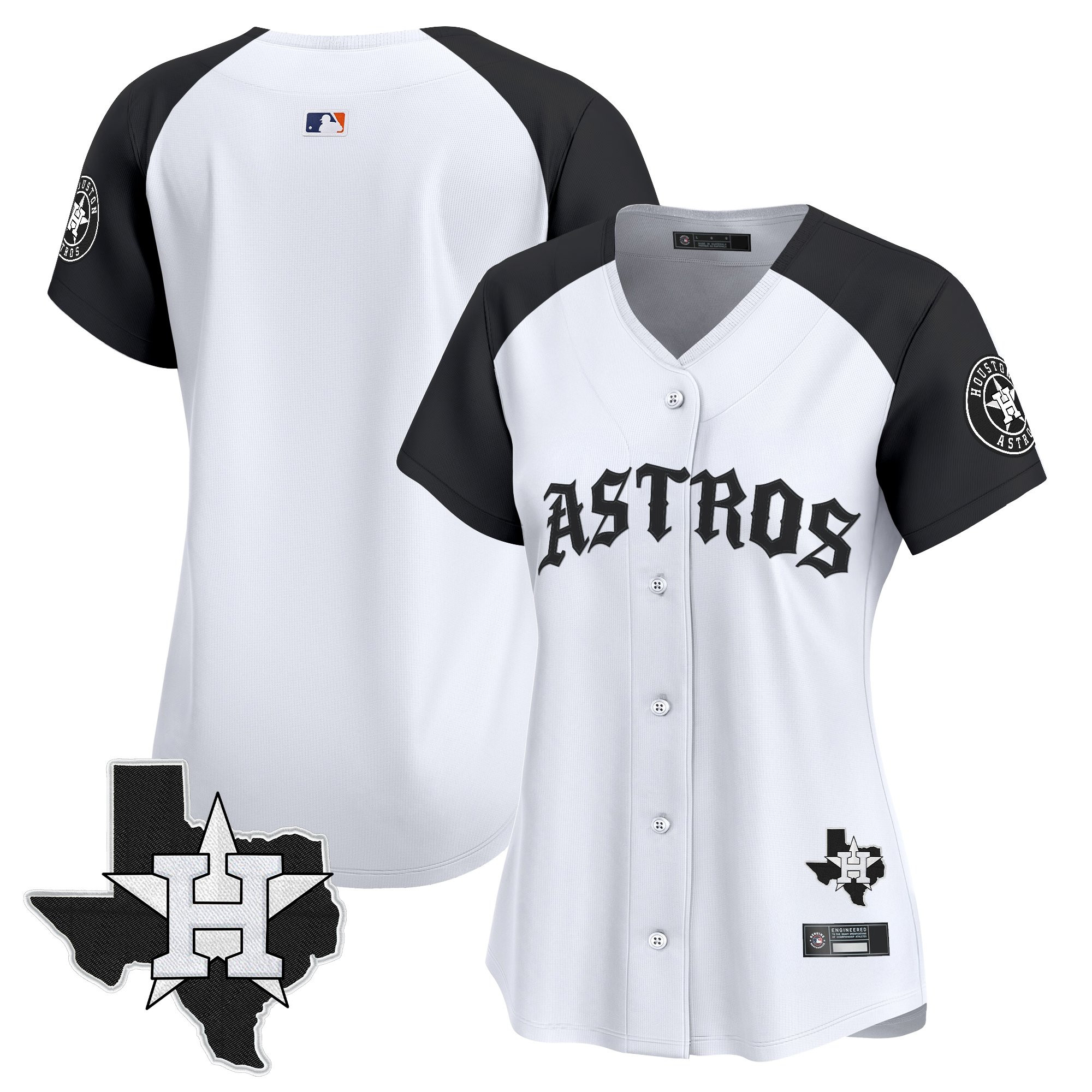 Women's Houston Astros 'Old English Edition' Vapor Premier Limited Jersey - All Stitched