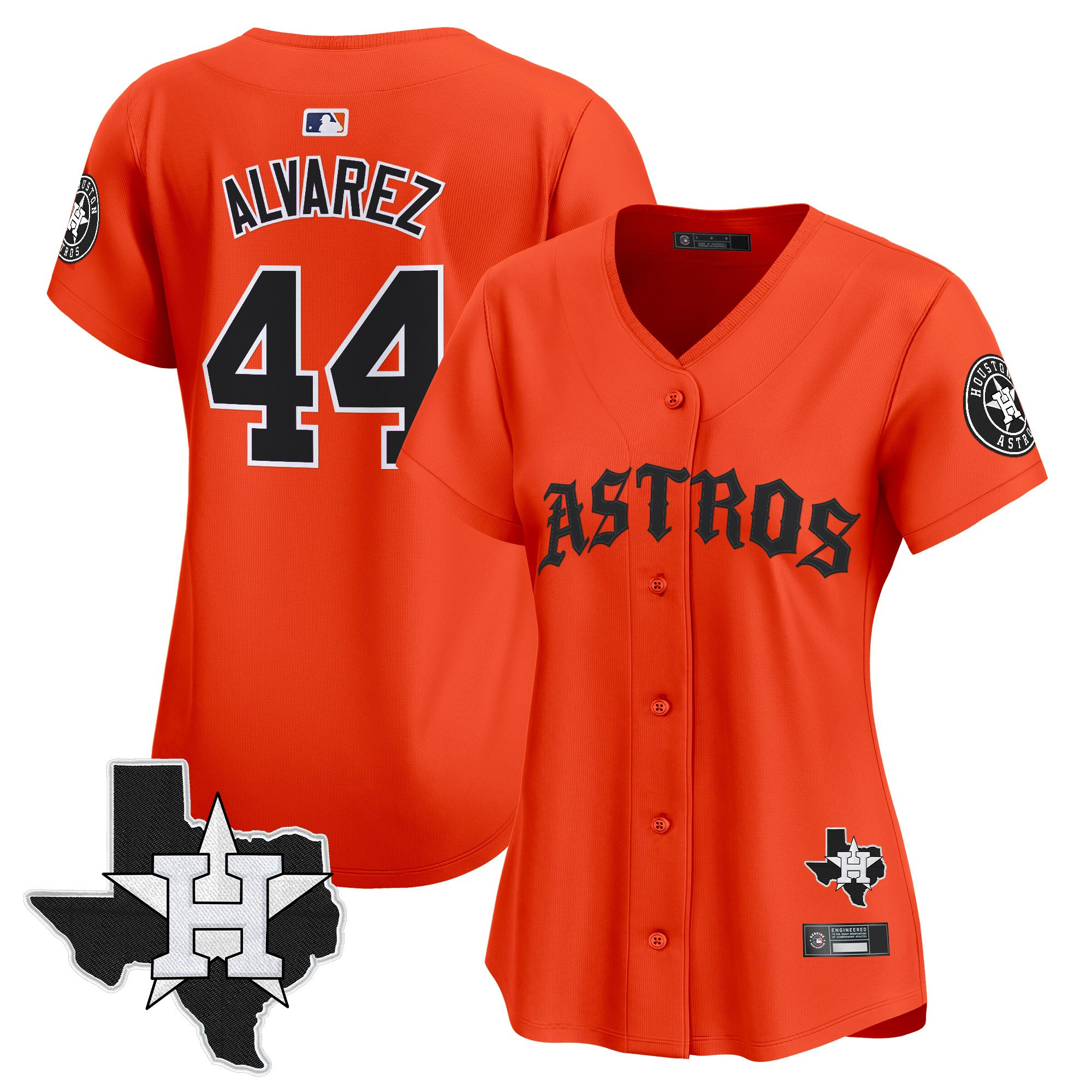Women's Houston Astros 'Old English Edition' Vapor Premier Limited Jersey - All Stitched
