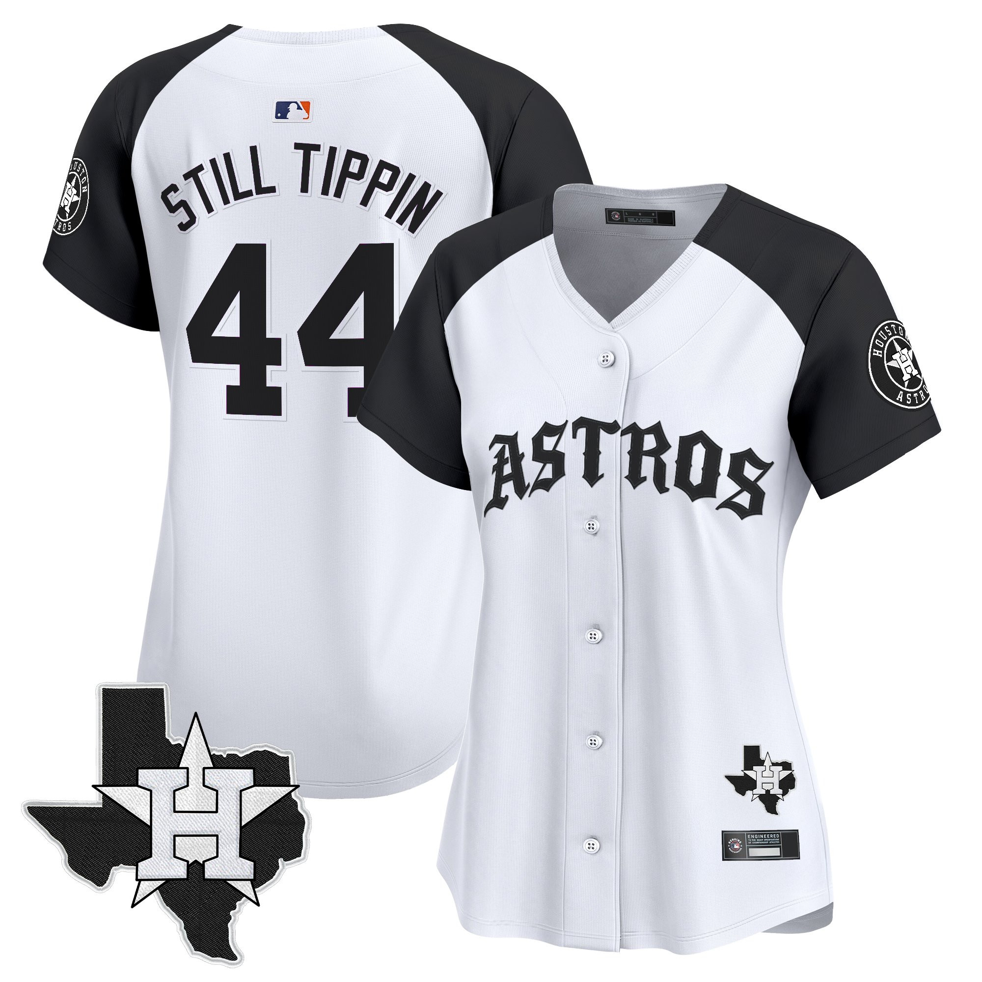 Women's Houston Astros 'Old English Edition' Vapor Premier Limited Jersey - All Stitched