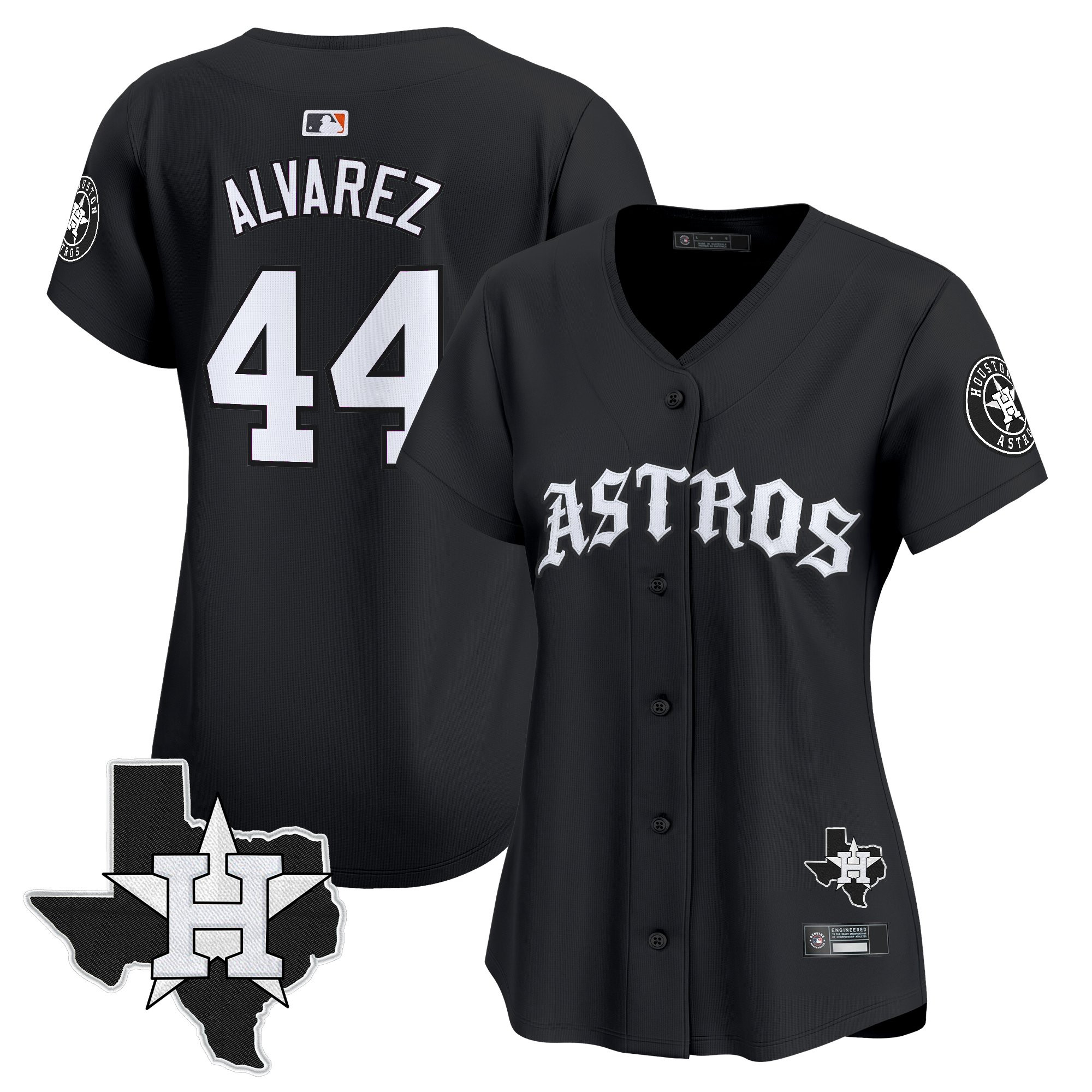 Women's Houston Astros 'Old English Edition' Vapor Premier Limited Jersey - All Stitched
