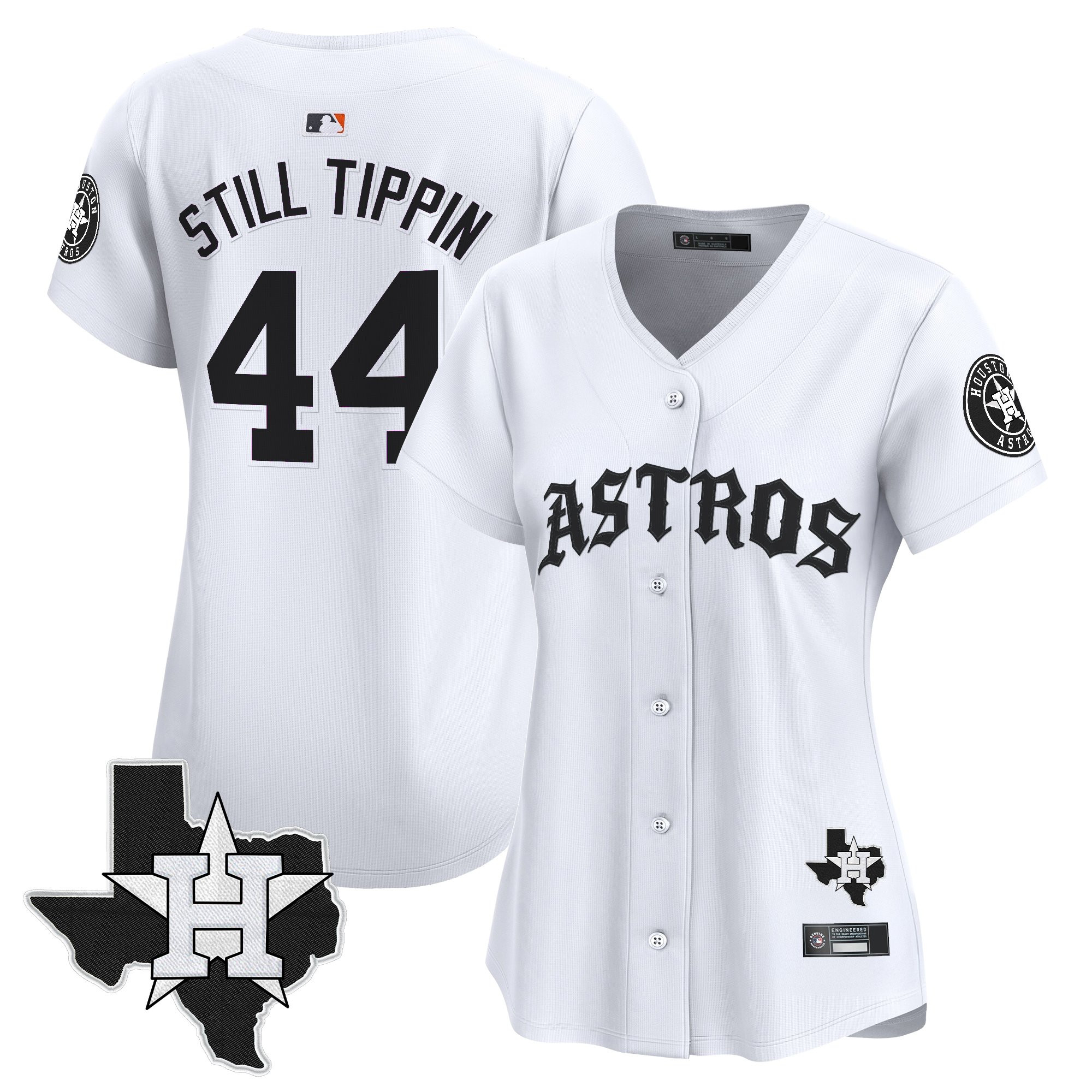 Women's Houston Astros 'Old English Edition' Vapor Premier Limited Jersey - All Stitched