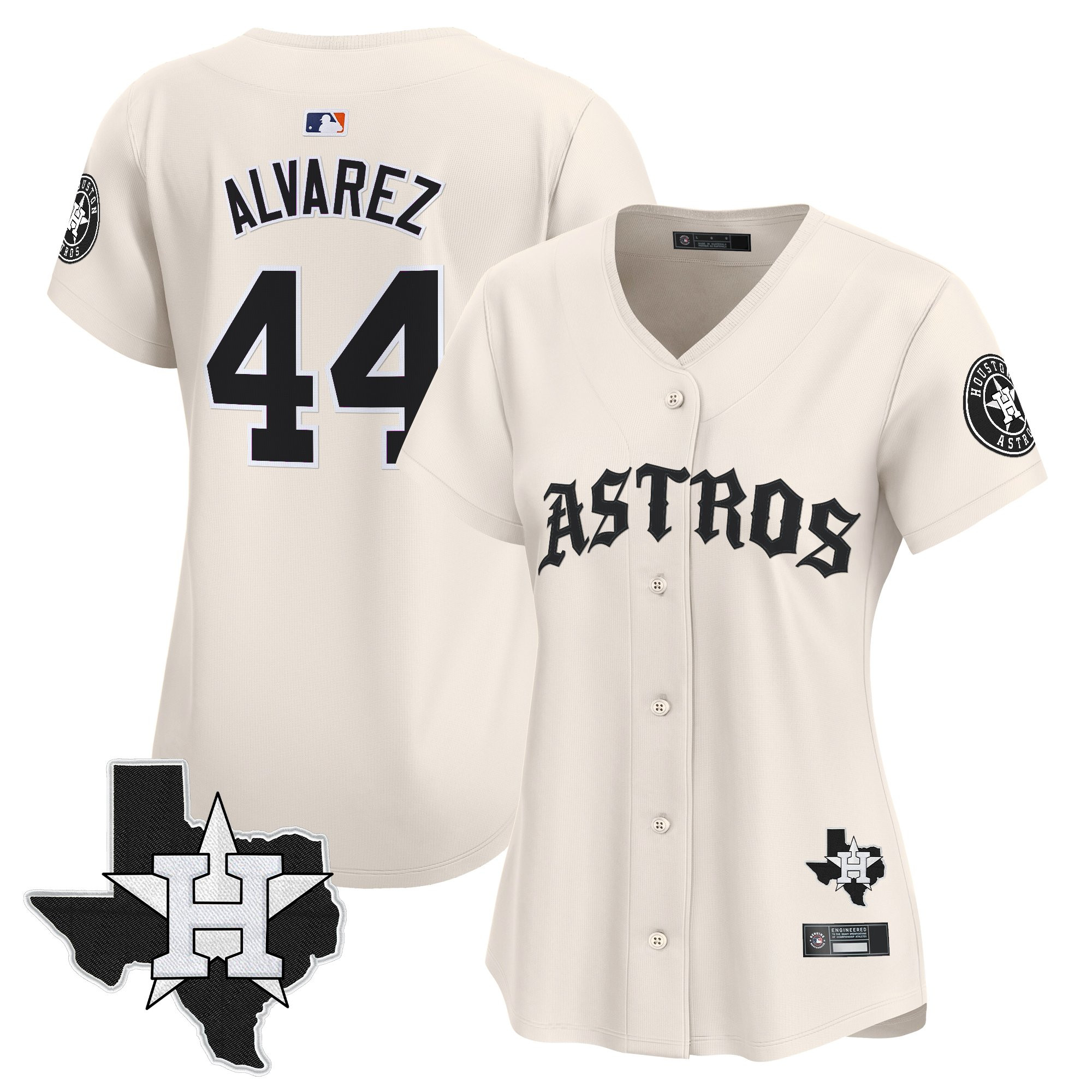 Women's Houston Astros 'Old English Edition' Vapor Premier Limited Jersey - All Stitched