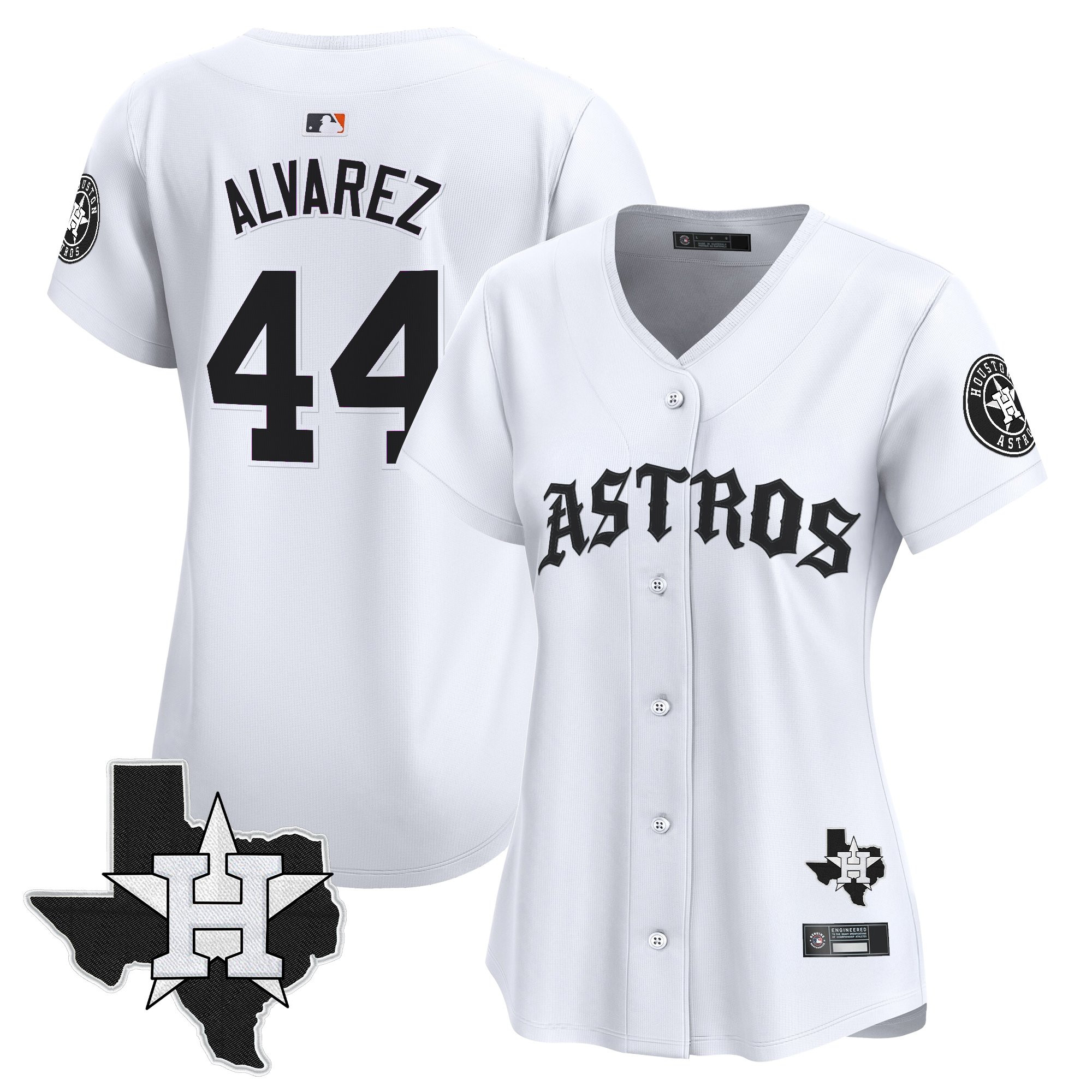 Women's Houston Astros 'Old English Edition' Vapor Premier Limited Jersey - All Stitched