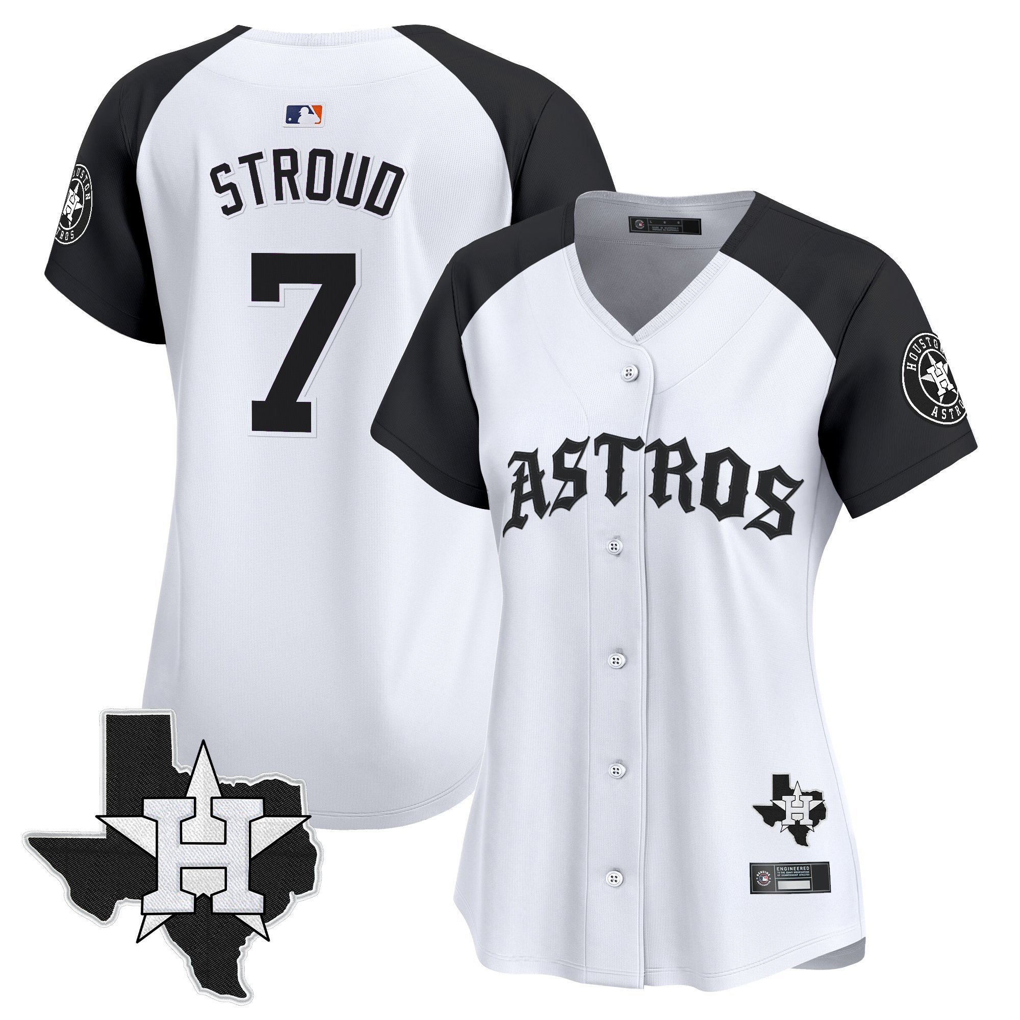 Women's Houston Astros 'Old English Edition' Vapor Premier Limited Jersey - All Stitched