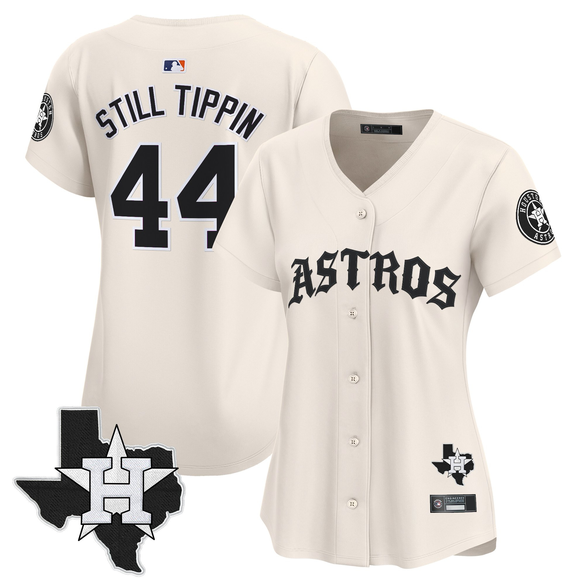 Women's Houston Astros 'Old English Edition' Vapor Premier Limited Jersey - All Stitched