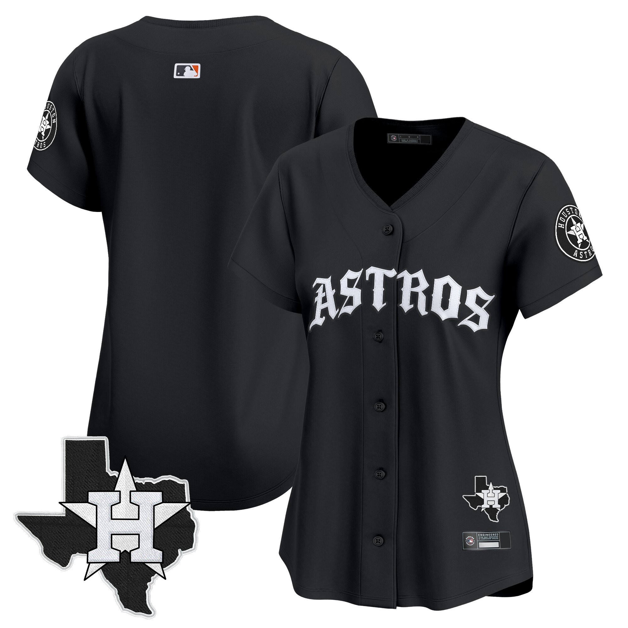 Women's Houston Astros 'Old English Edition' Vapor Premier Limited Jersey - All Stitched