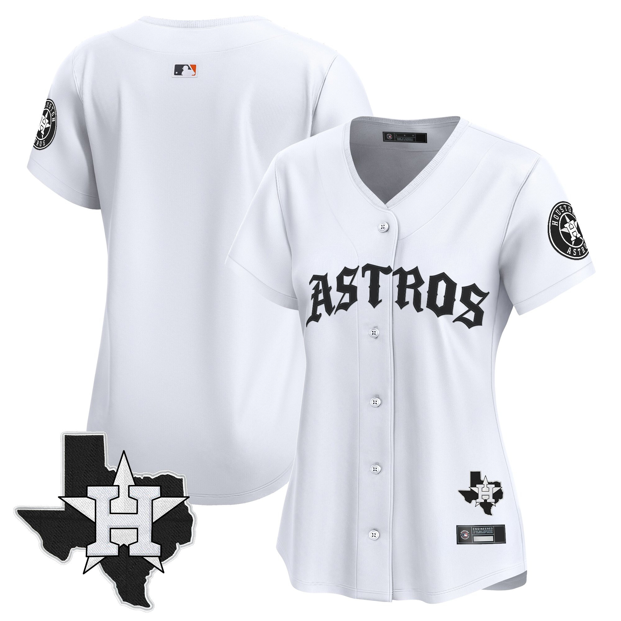 Women's Houston Astros 'Old English Edition' Vapor Premier Limited Jersey - All Stitched