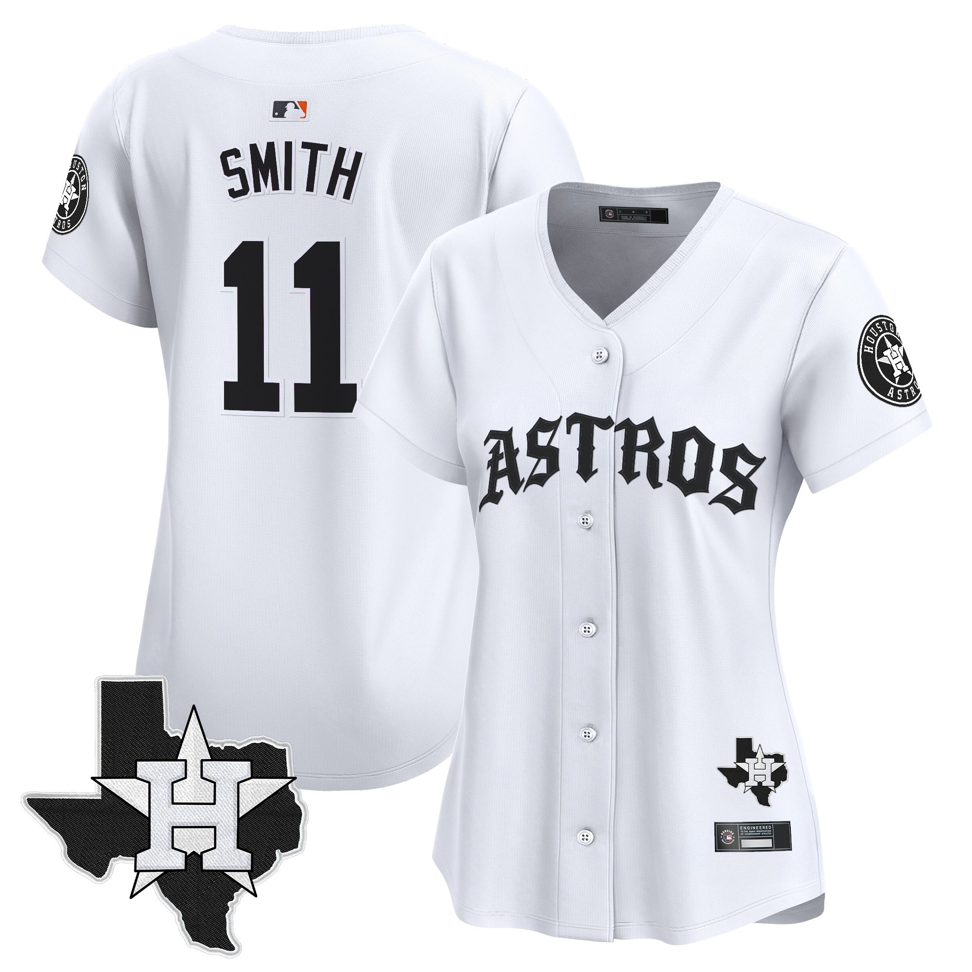 Women's Houston Astros 'Old English Edition' Vapor Premier Limited Jersey - All Stitched