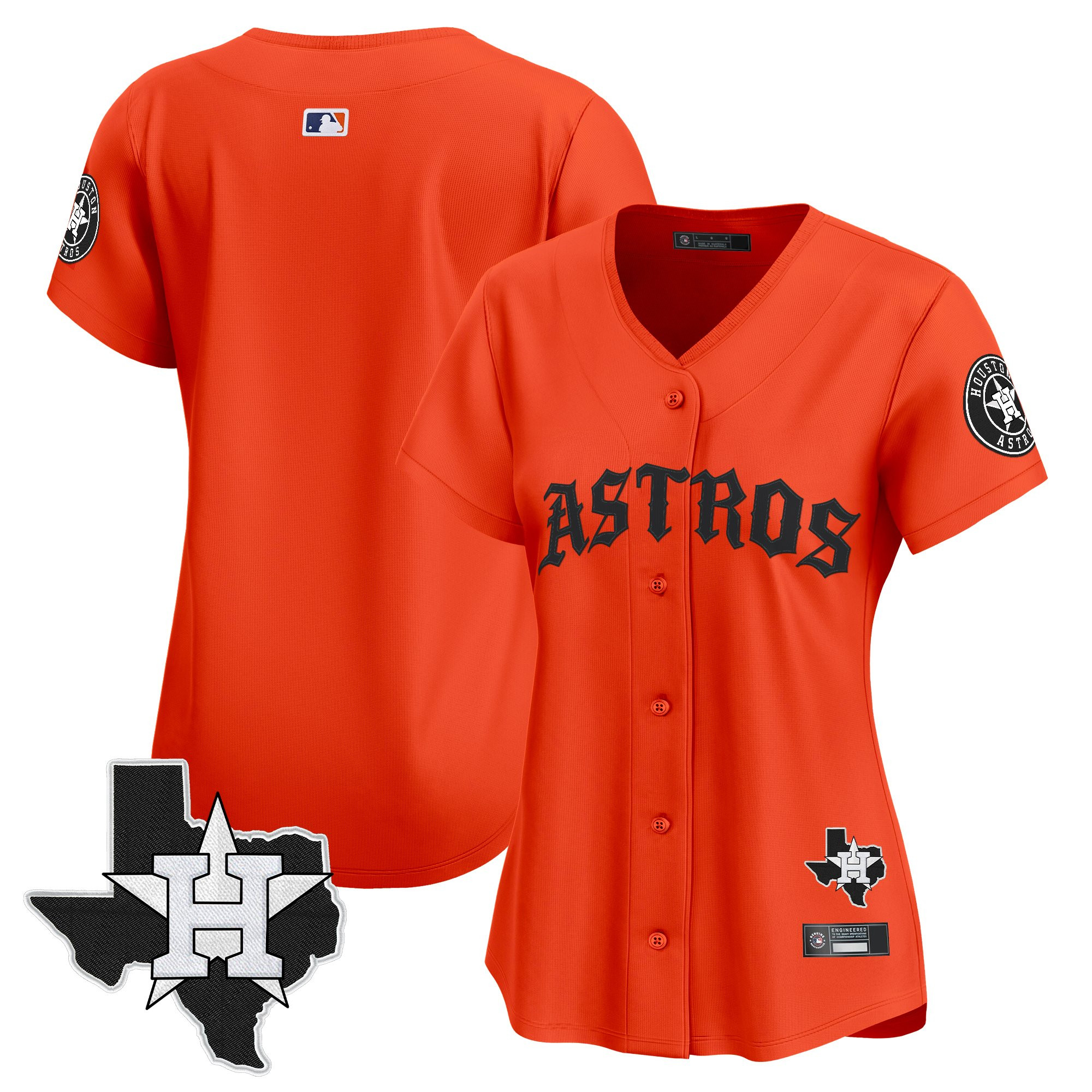 Women's Houston Astros 'Old English Edition' Vapor Premier Limited Jersey - All Stitched