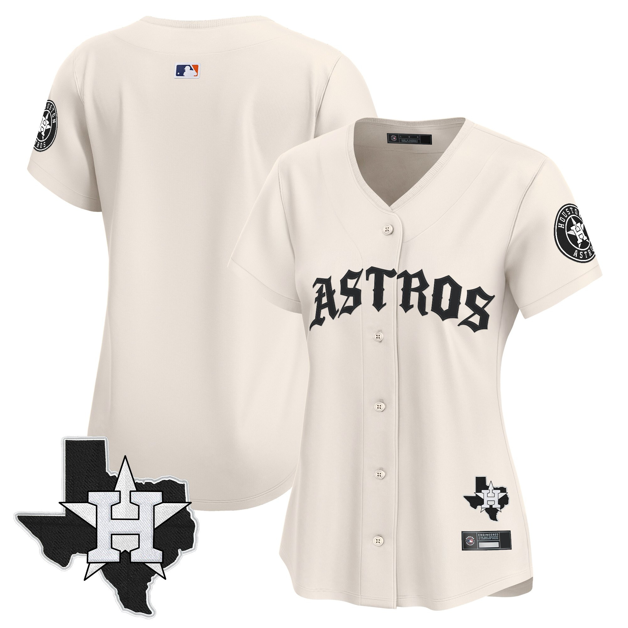 Women's Houston Astros 'Old English Edition' Vapor Premier Limited Jersey - All Stitched