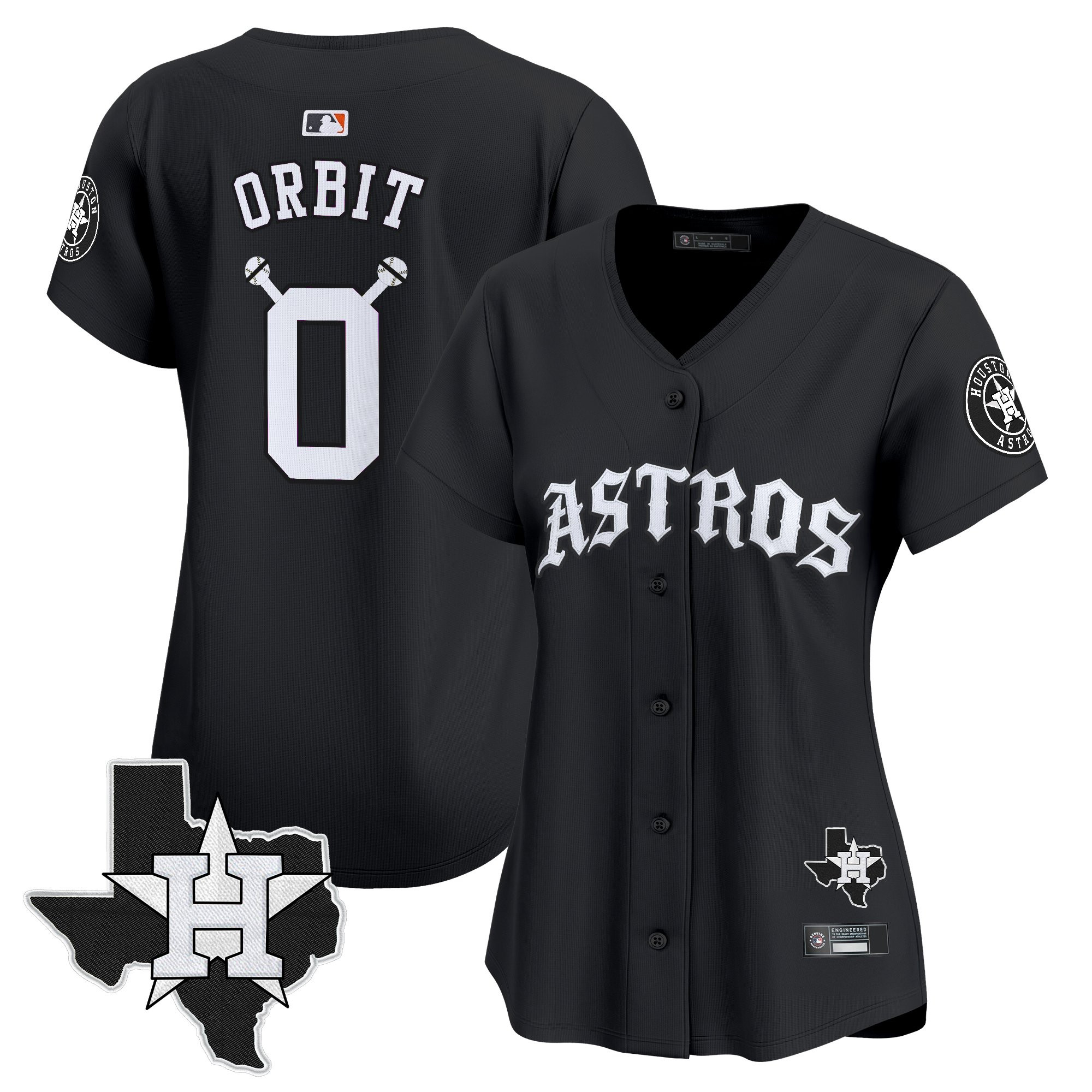 Women's Houston Astros 'Old English Edition' Vapor Premier Limited Jersey - All Stitched