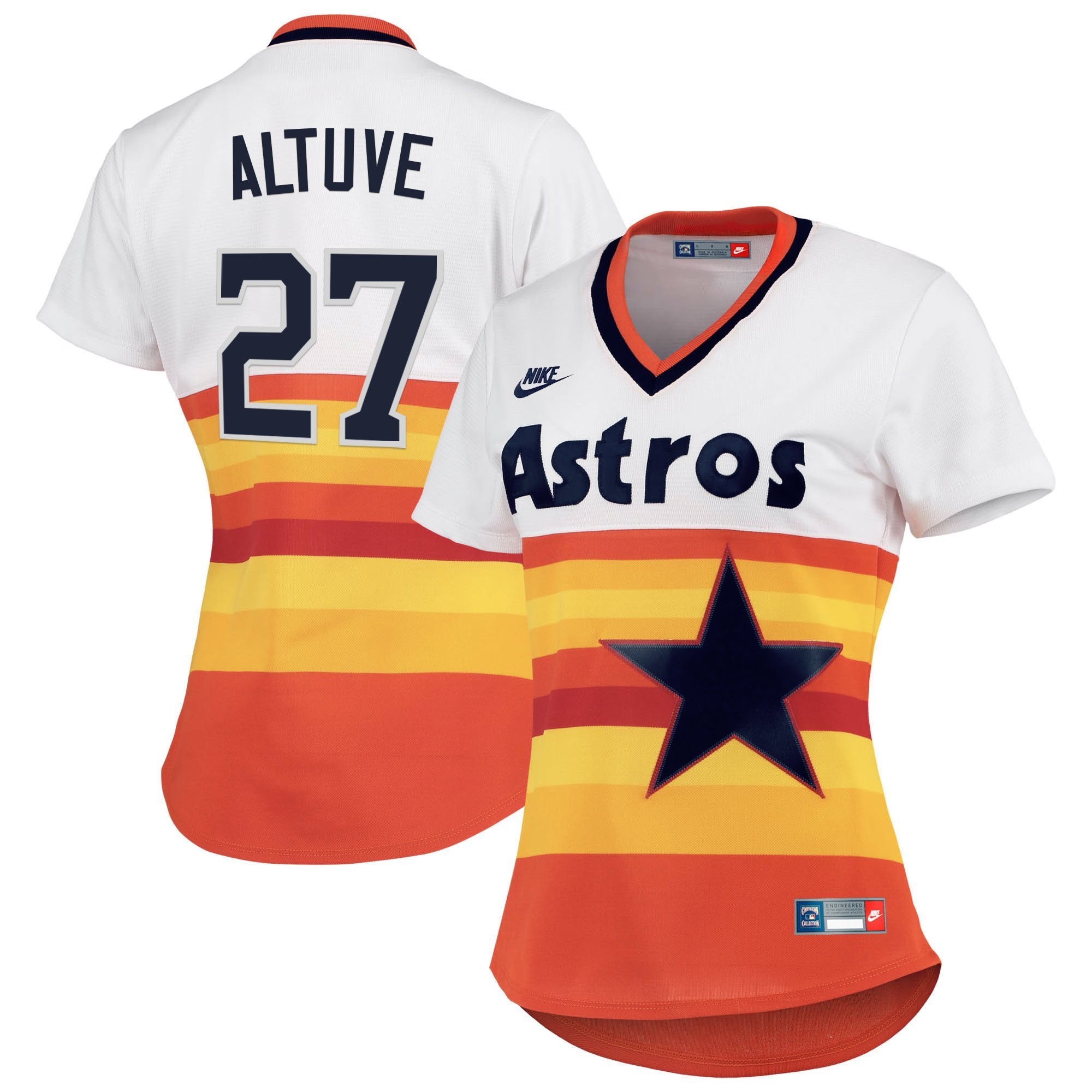 Women's Houston Astros Throwback Vapor Premier Limited Jersey - All Stitched