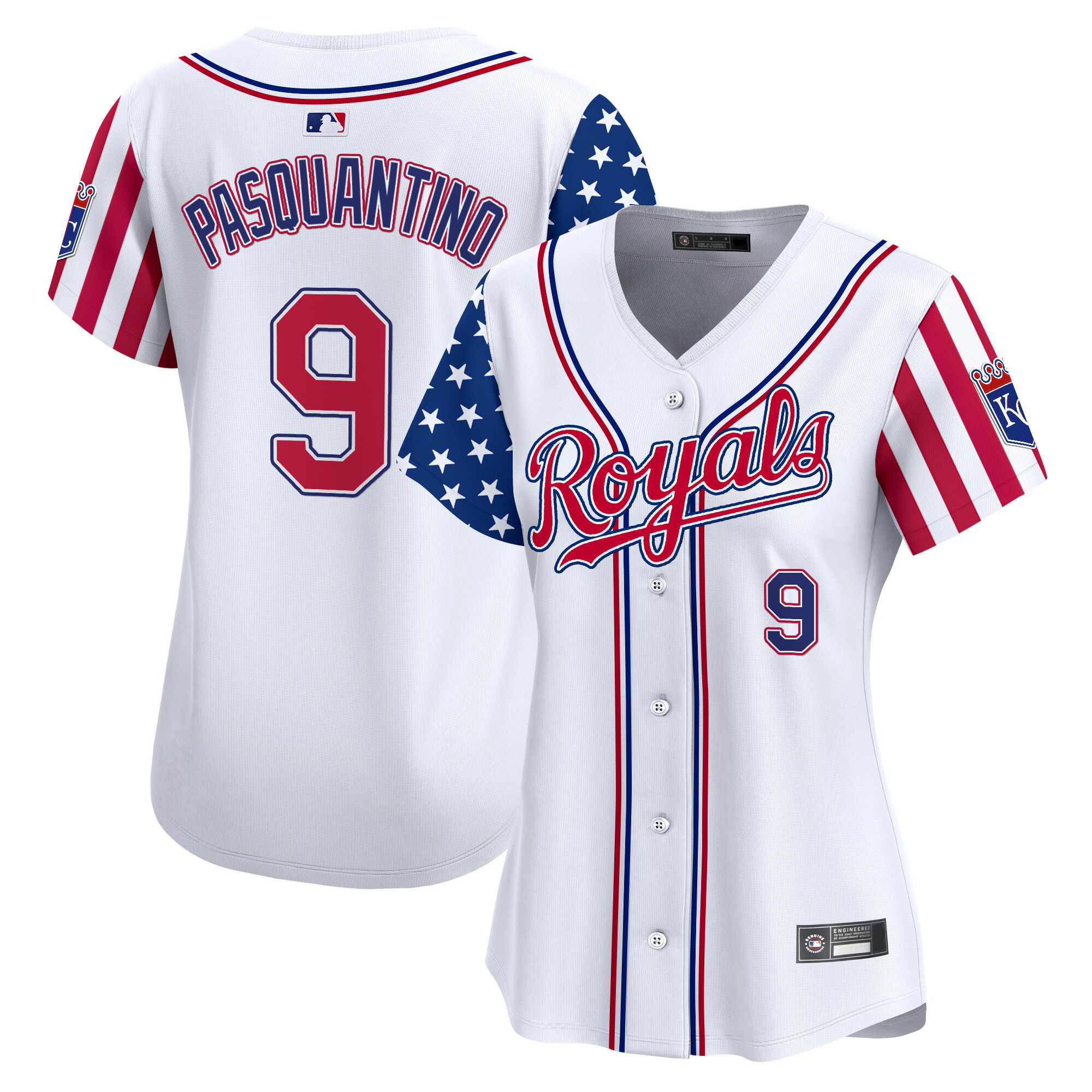 Women's Kansas City Royals 2025 Independence Day Vapor Premier Limited Jersey - All Stitched