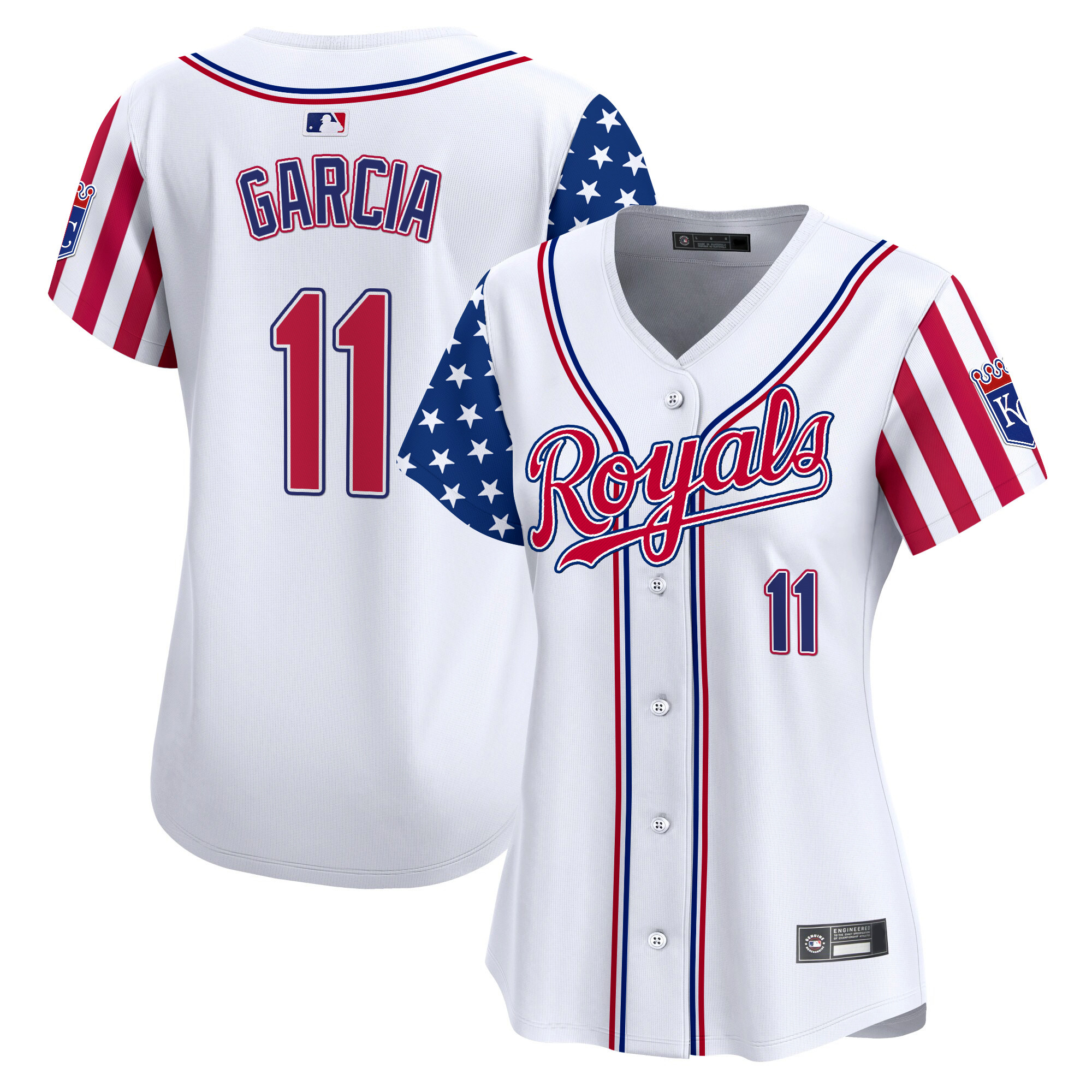 Women's Kansas City Royals 2025 Independence Day Vapor Premier Limited Jersey - All Stitched