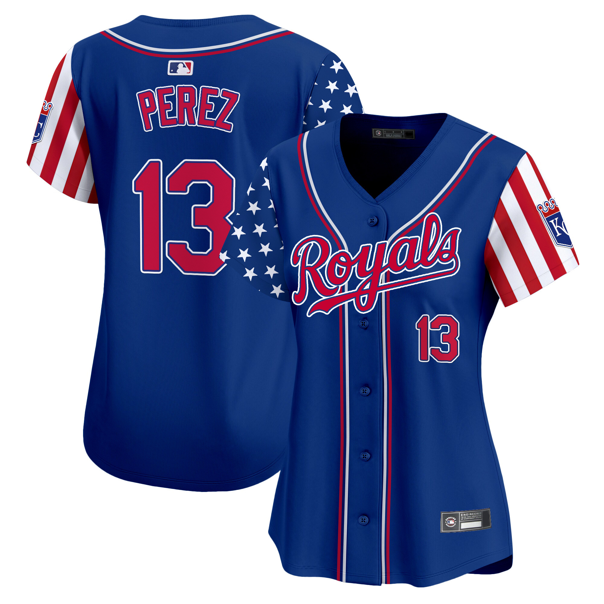Women's Kansas City Royals 2025 Independence Day Vapor Premier Limited Jersey - All Stitched