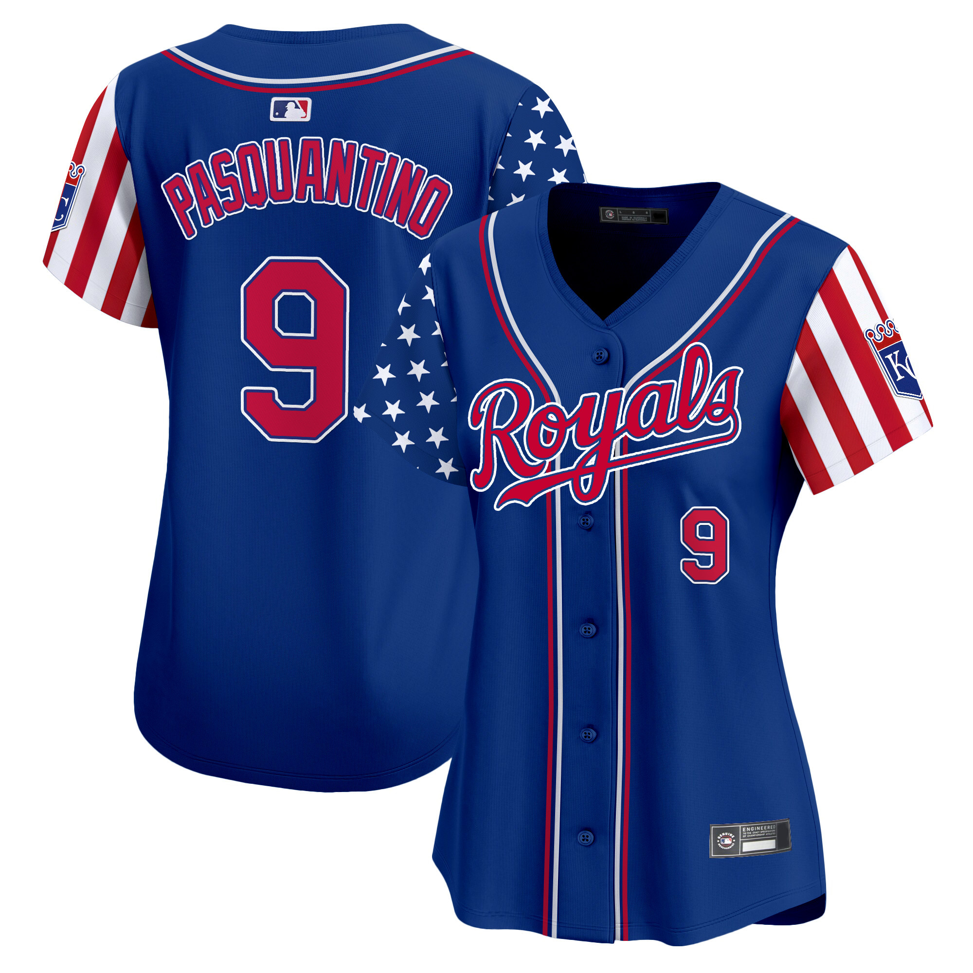 Women's Kansas City Royals 2025 Independence Day Vapor Premier Limited Jersey - All Stitched