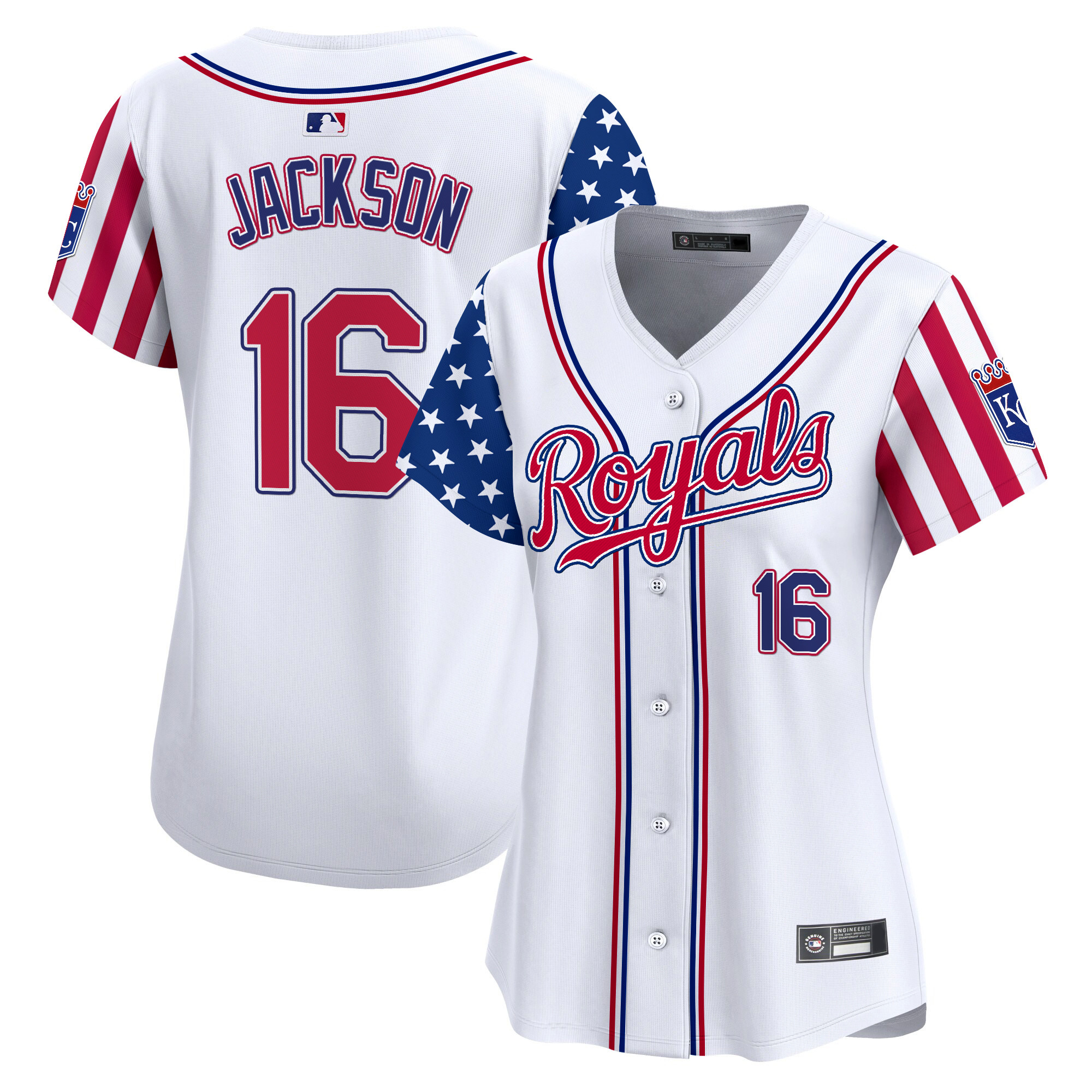 Women's Kansas City Royals 2025 Independence Day Vapor Premier Limited Jersey - All Stitched