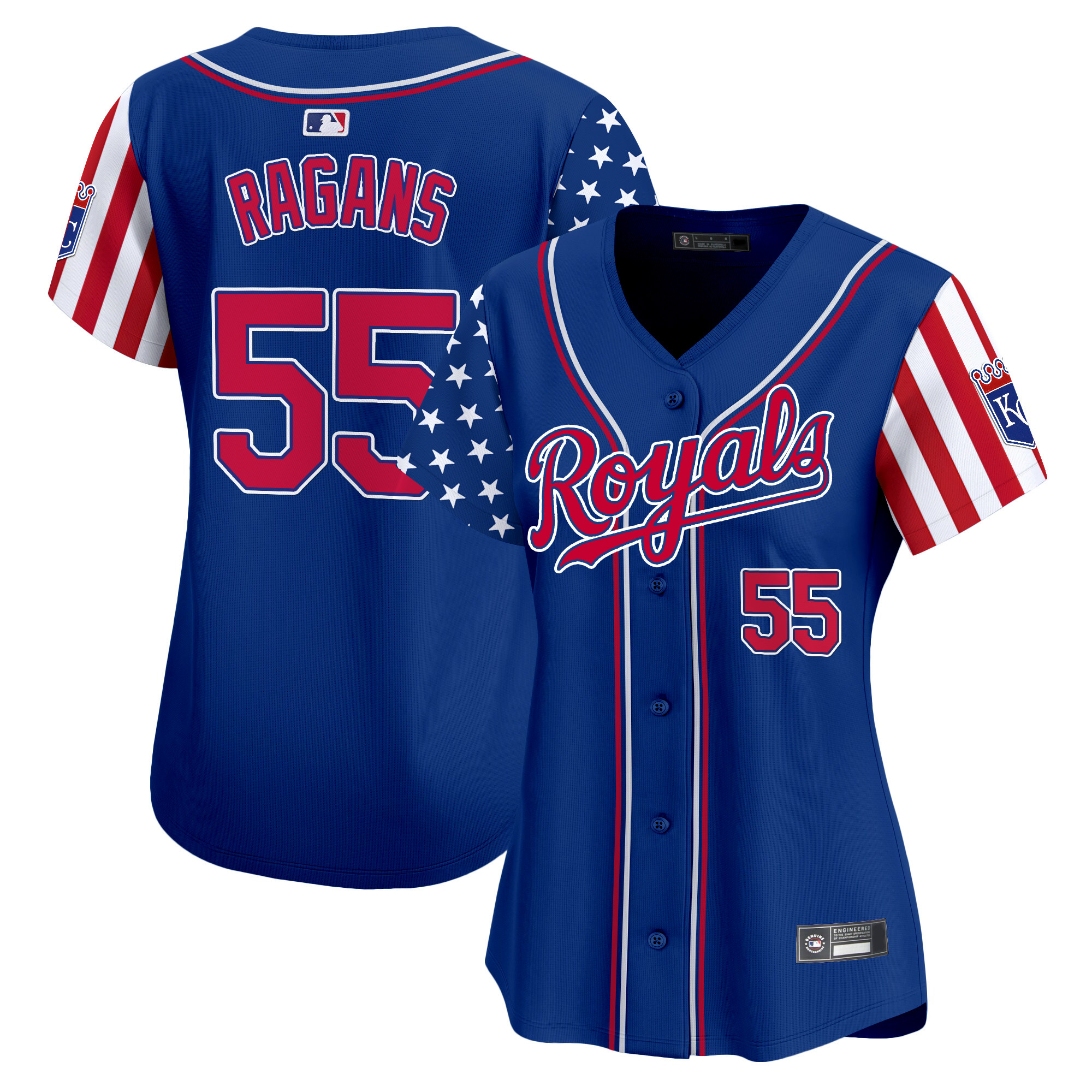 Women's Kansas City Royals 2025 Independence Day Vapor Premier Limited Jersey - All Stitched