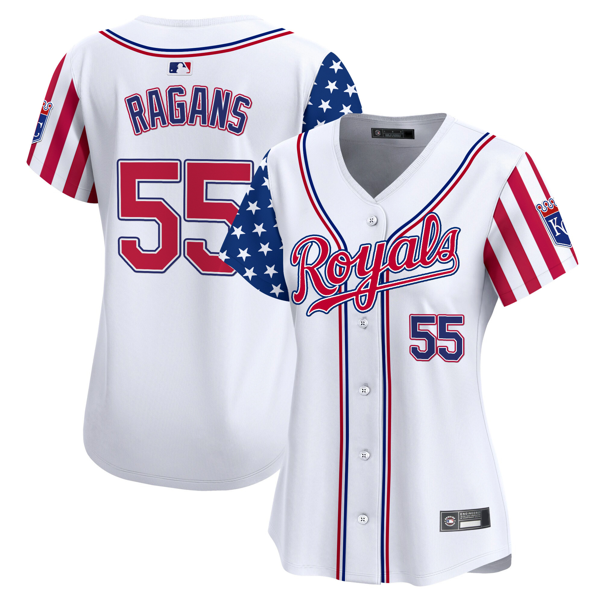 Women's Kansas City Royals 2025 Independence Day Vapor Premier Limited Jersey - All Stitched