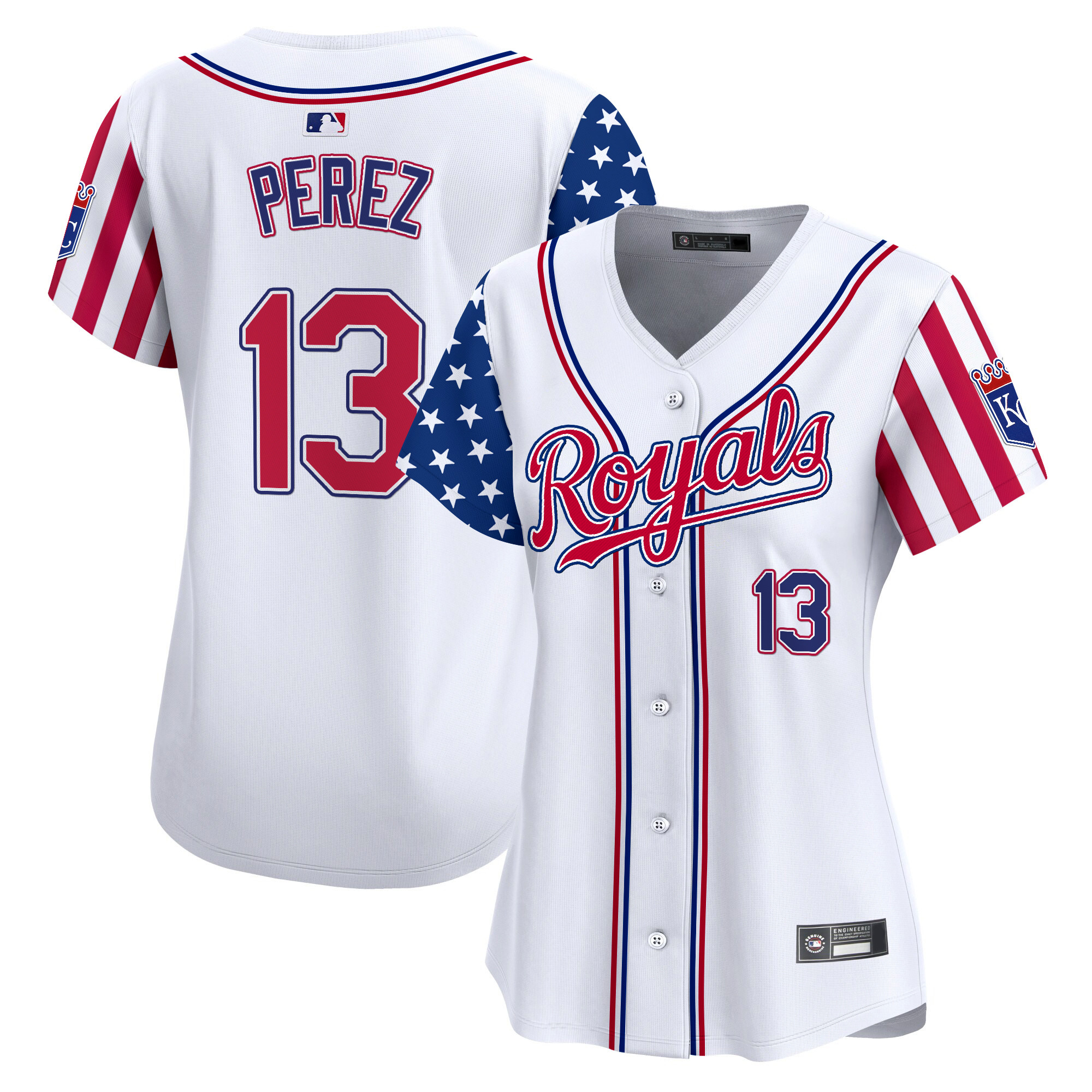 Women's Kansas City Royals 2025 Independence Day Vapor Premier Limited Jersey - All Stitched