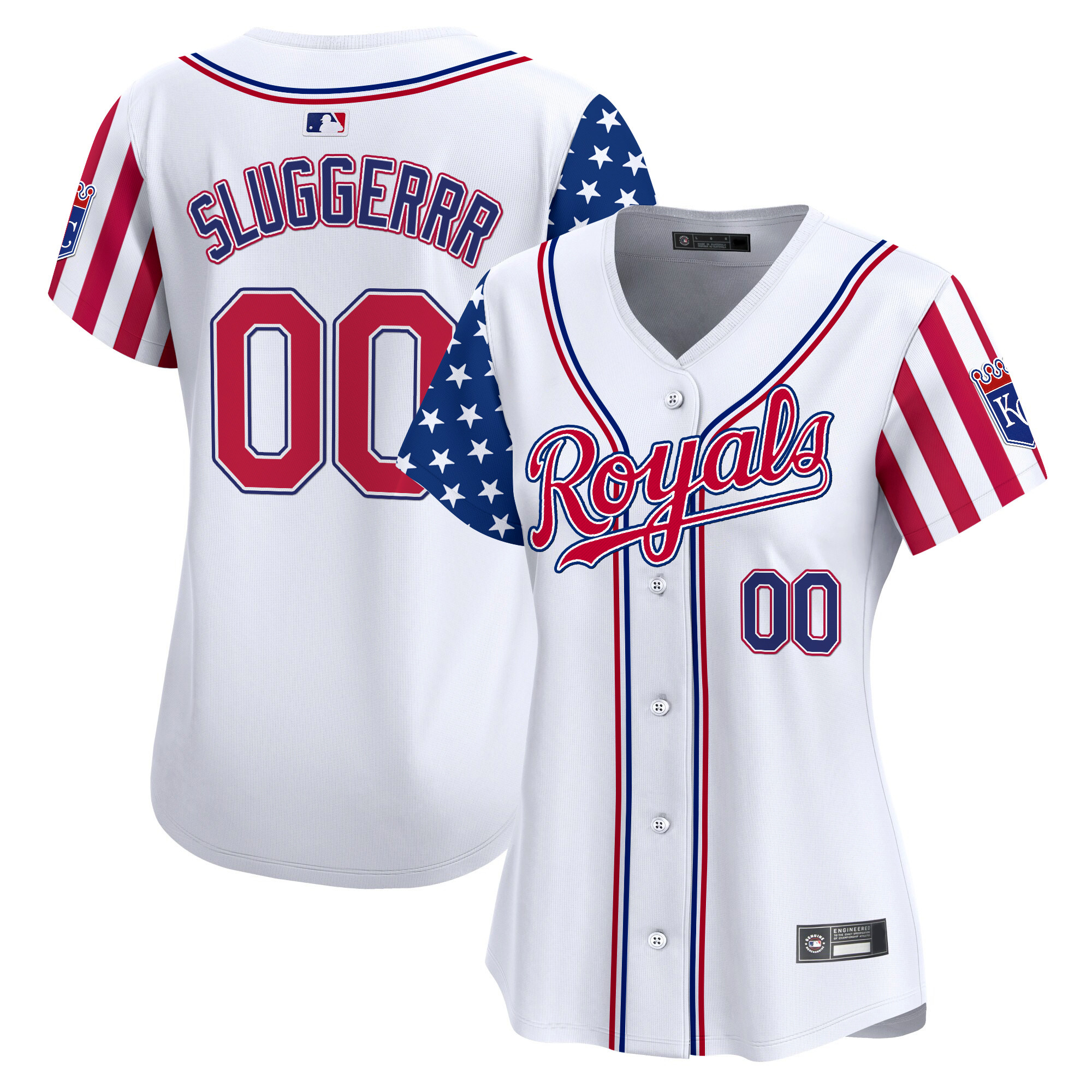 Women's Kansas City Royals 2025 Independence Day Vapor Premier Limited Jersey - All Stitched