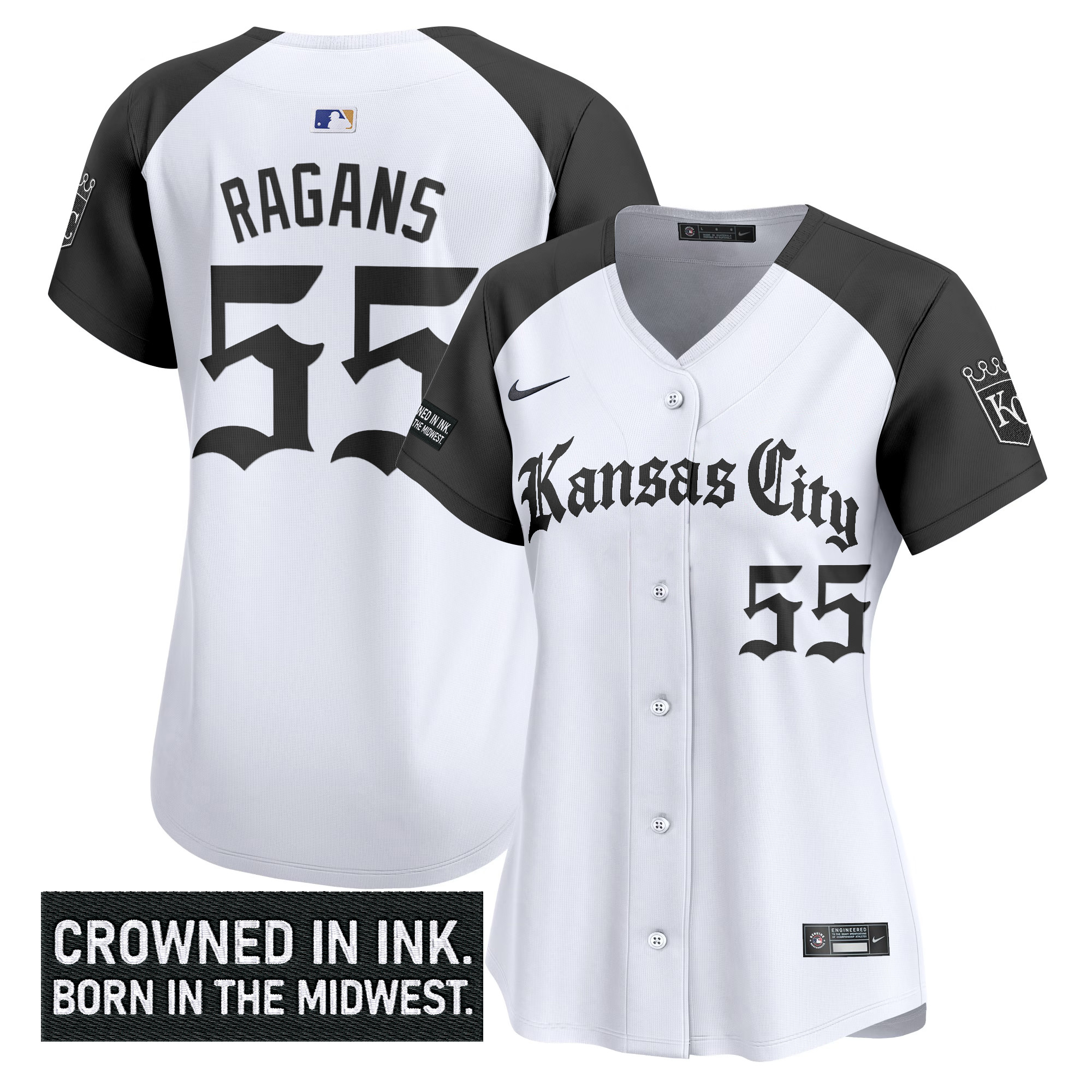 Women's Kansas City Royals 'Gothic Crown Edition' Vapor Premier Limited Jersey - All Stitched