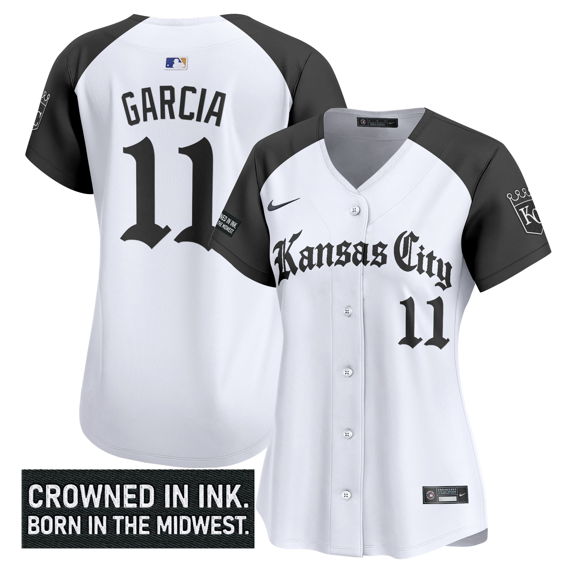 Women's Kansas City Royals 'Gothic Crown Edition' Vapor Premier Limited Jersey - All Stitched