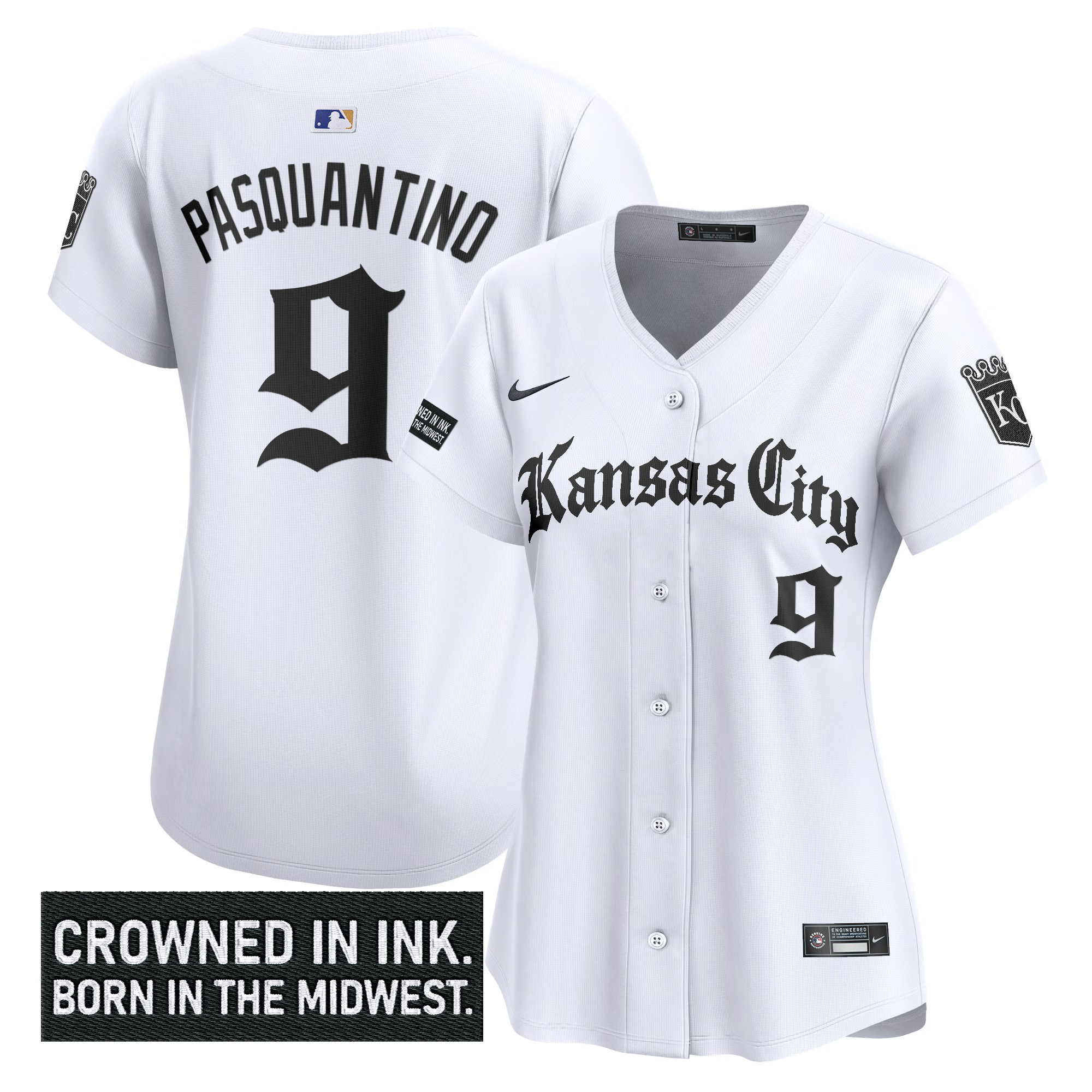 Women's Kansas City Royals 'Gothic Crown Edition' Vapor Premier Limited Jersey - All Stitched