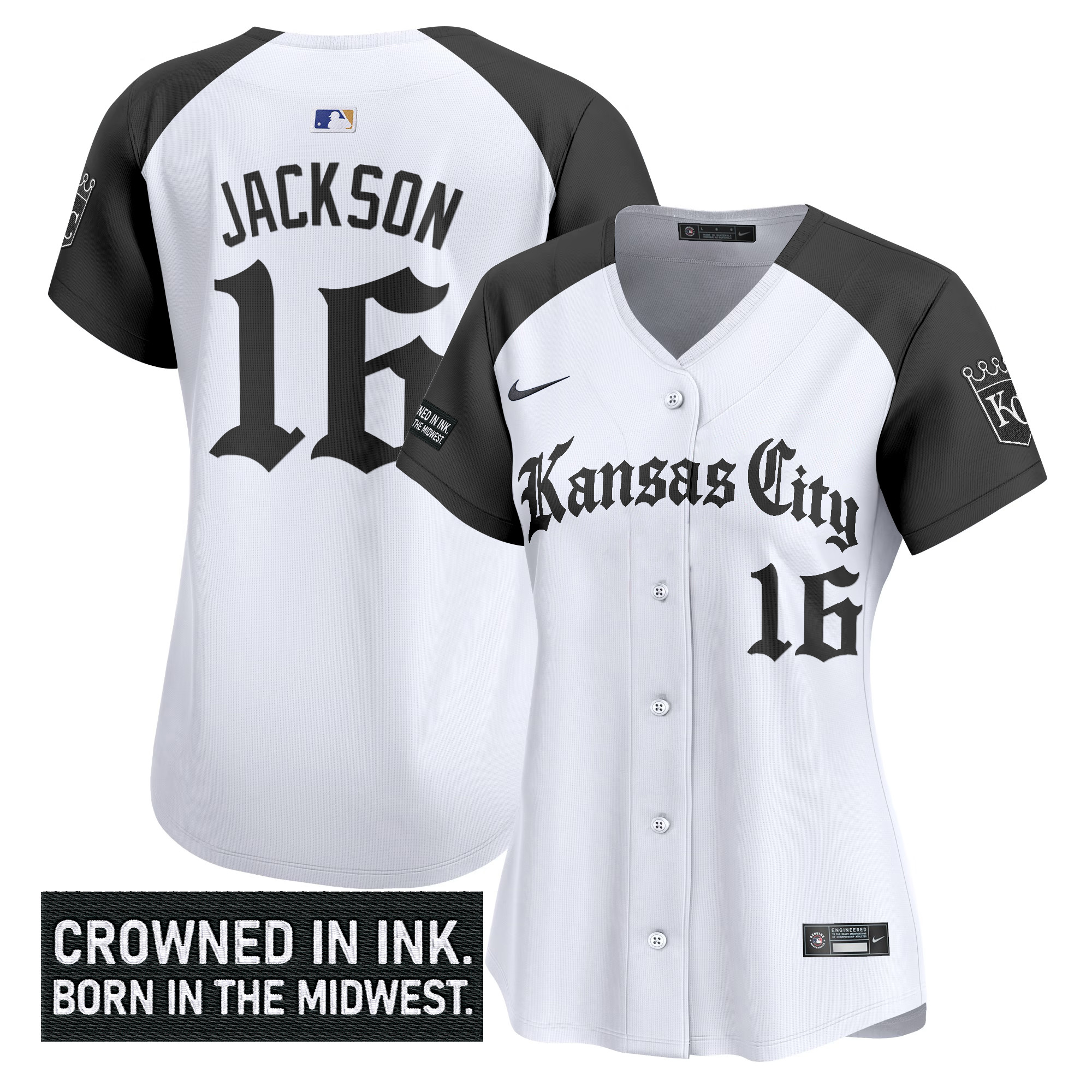 Women's Kansas City Royals 'Gothic Crown Edition' Vapor Premier Limited Jersey - All Stitched