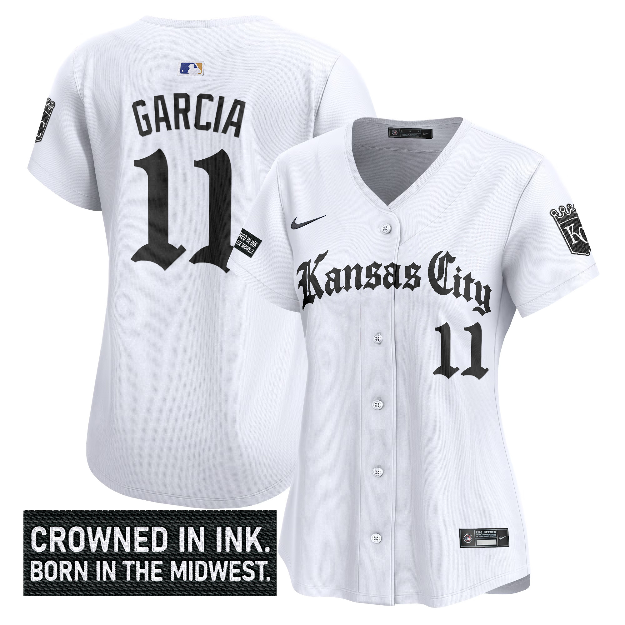Women's Kansas City Royals 'Gothic Crown Edition' Vapor Premier Limited Jersey - All Stitched
