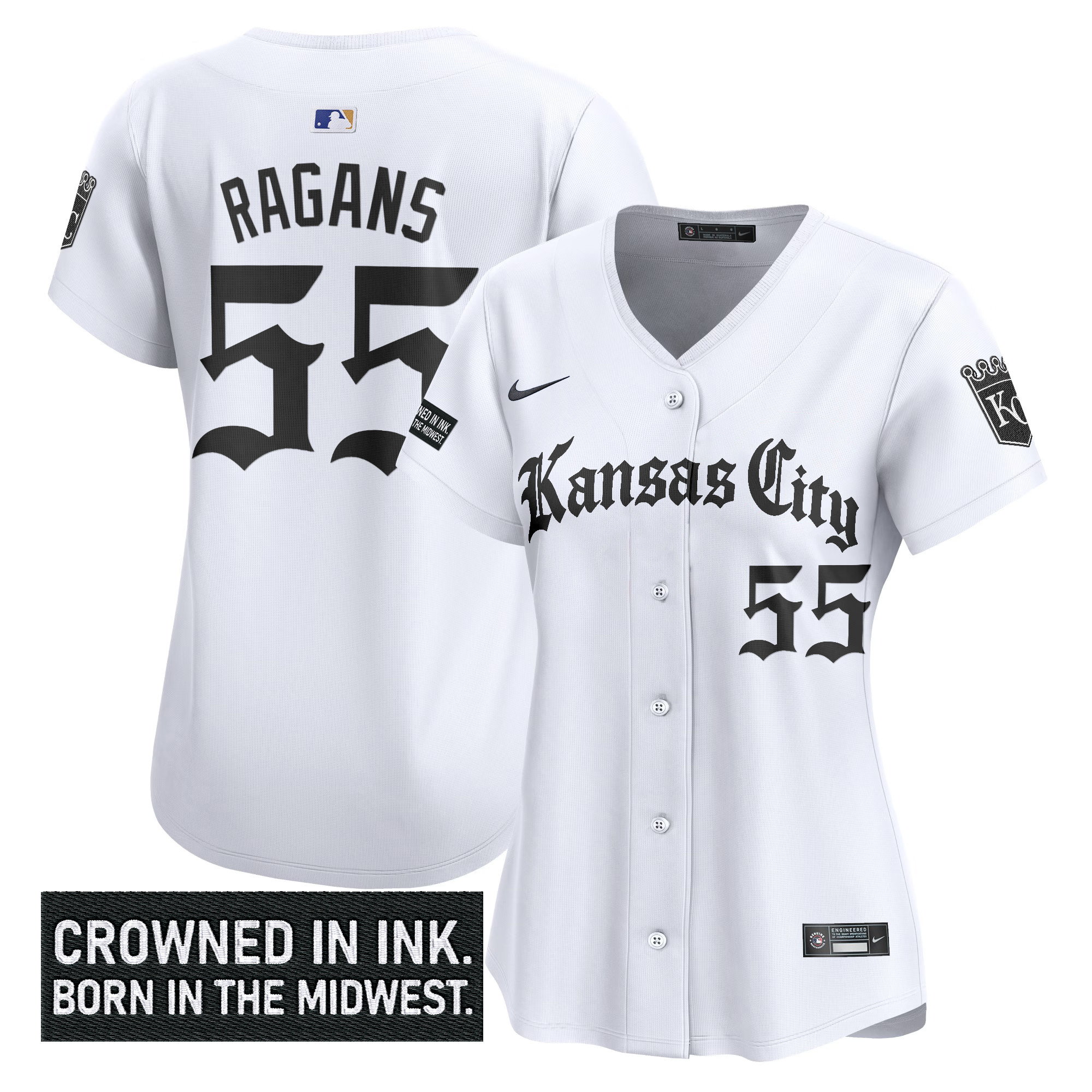 Women's Kansas City Royals 'Gothic Crown Edition' Vapor Premier Limited Jersey - All Stitched