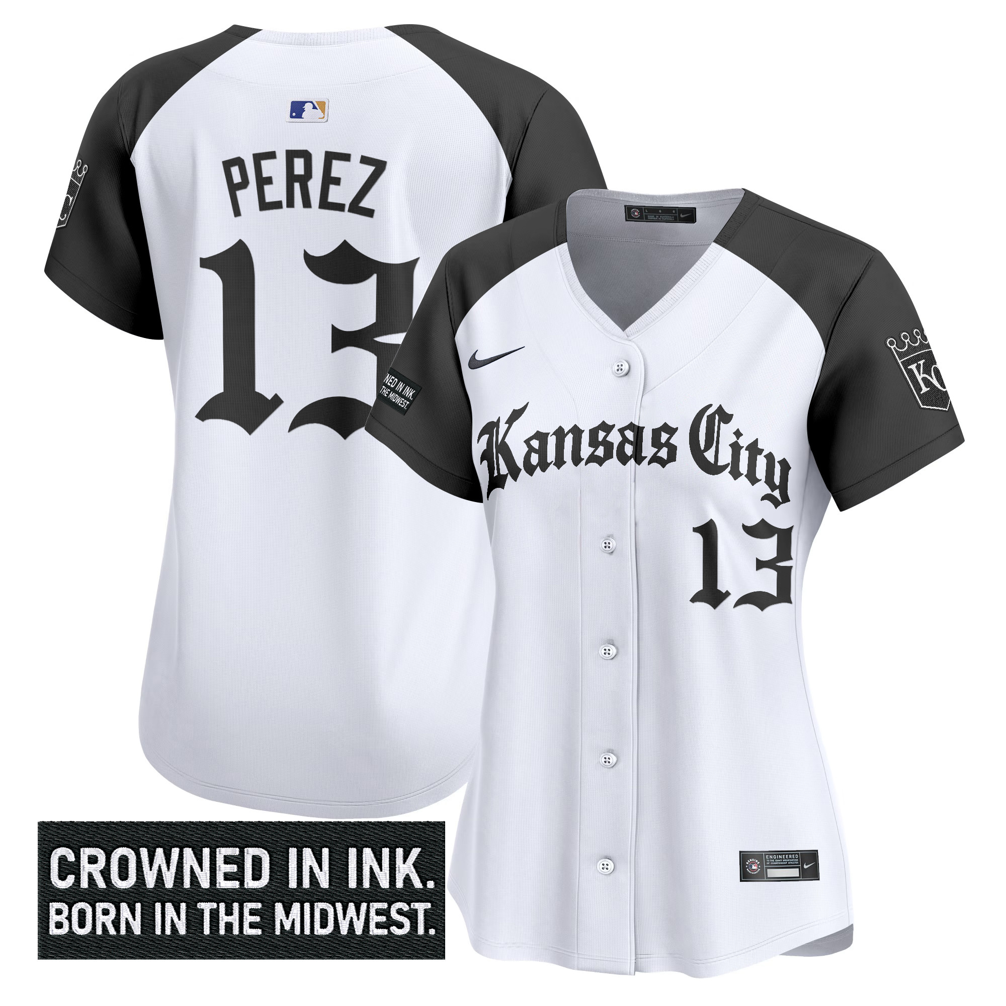 Women's Kansas City Royals 'Gothic Crown Edition' Vapor Premier Limited Jersey - All Stitched