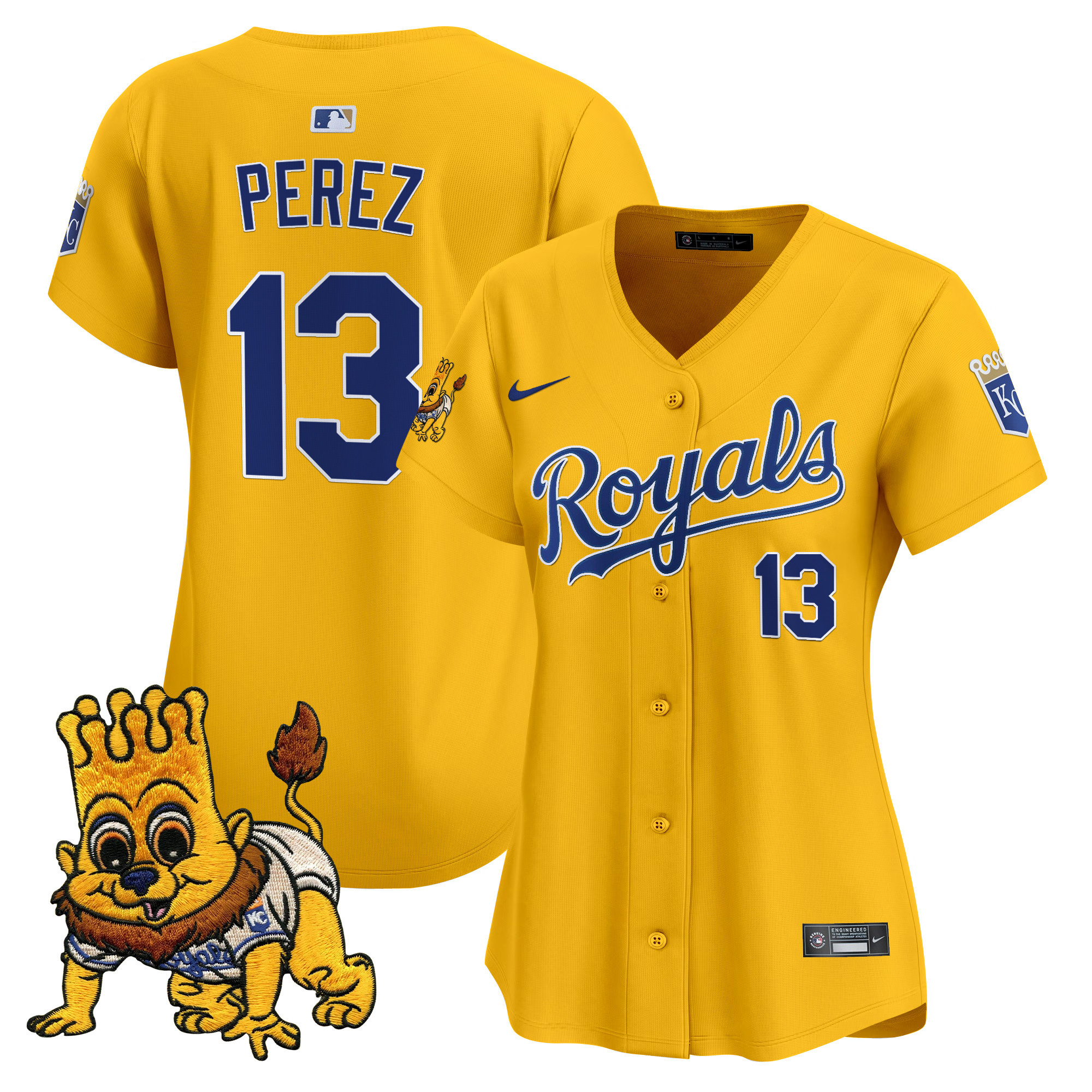 Women's Kansas City Royals Sluggerrr Patch Vapor Premier Limited Jersey - All Stitched