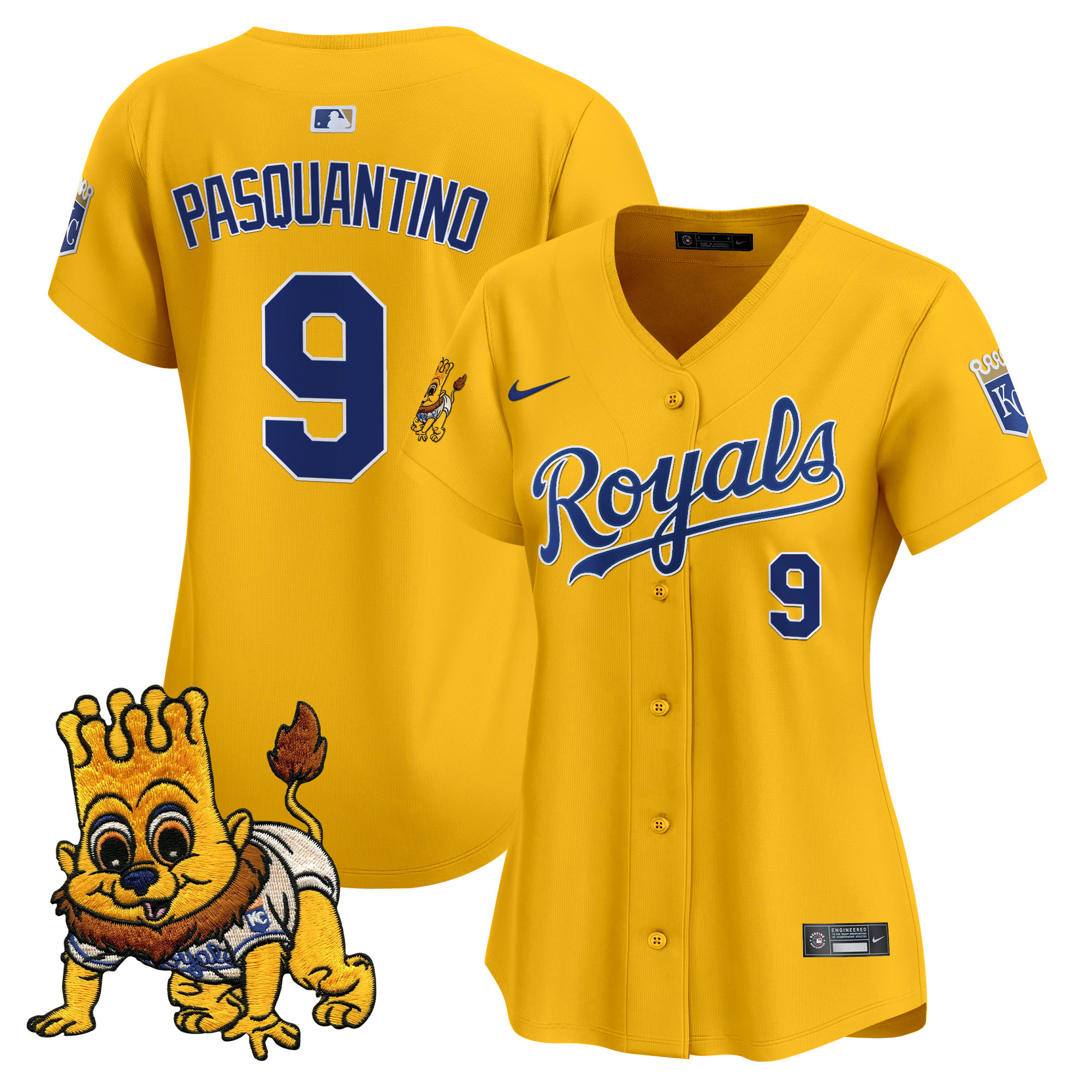 Women's Kansas City Royals Sluggerrr Patch Vapor Premier Limited Jersey - All Stitched